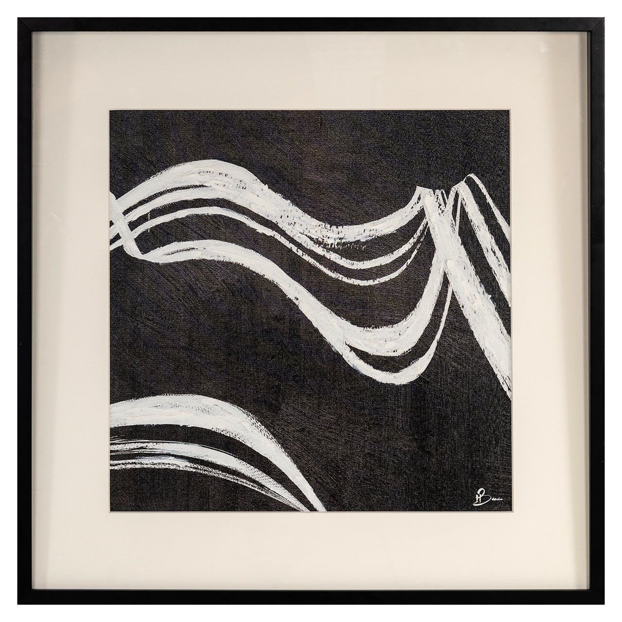 Richmond Wall Art Jozy – Modern zwart wandpaneel 80 × 80 cm