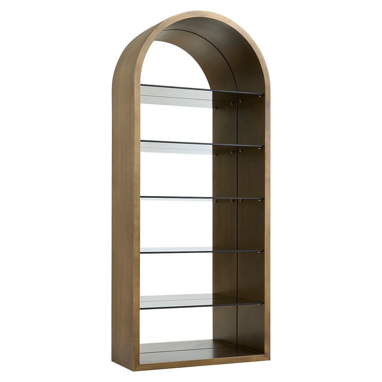 Richmond Wandkast Bowic 210 × 90 cm – Luxe Brushed Gold voor een open interieur