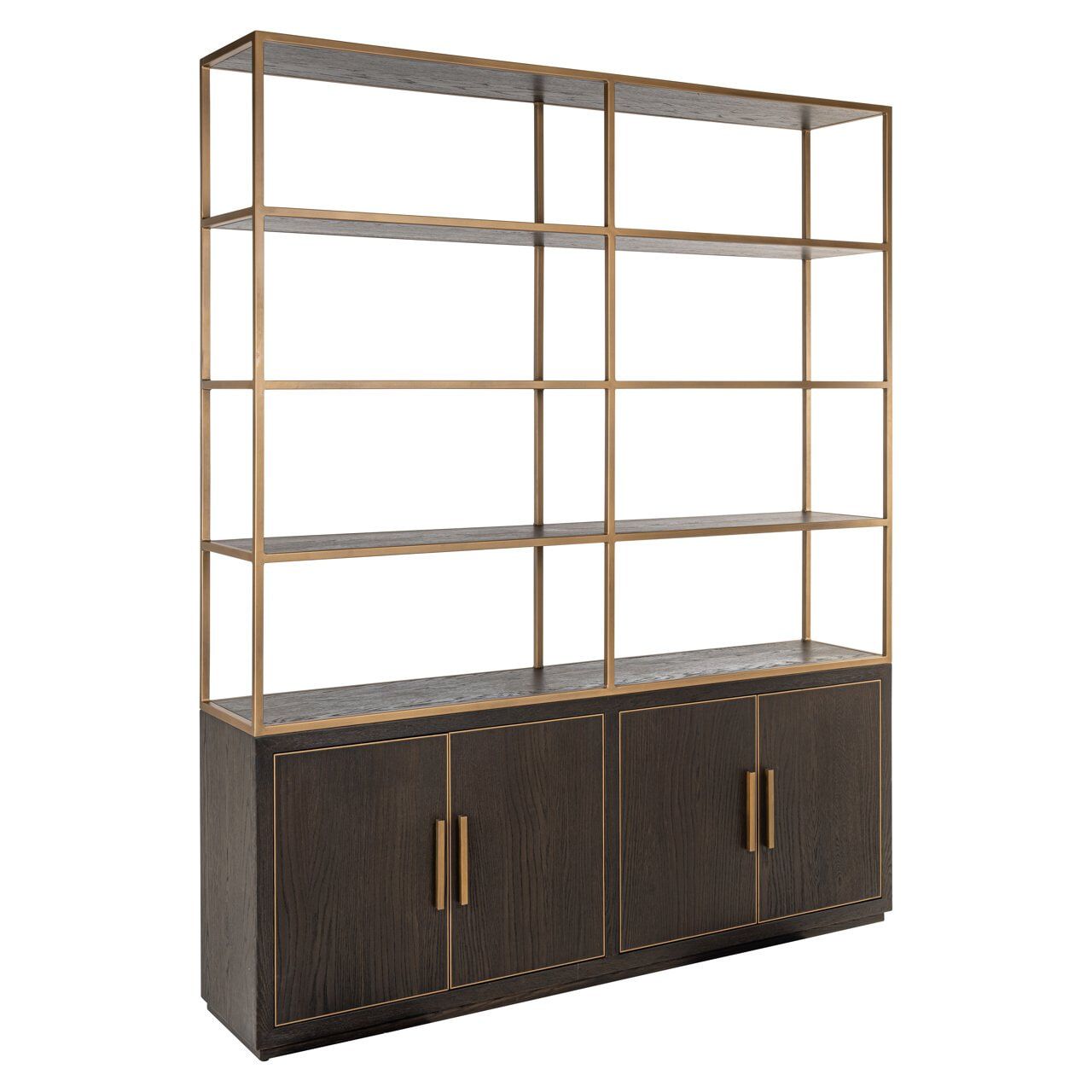 Richmond Wandkast Carter – Robuuste eiken‑metal combinatie, 220 × 180 cm