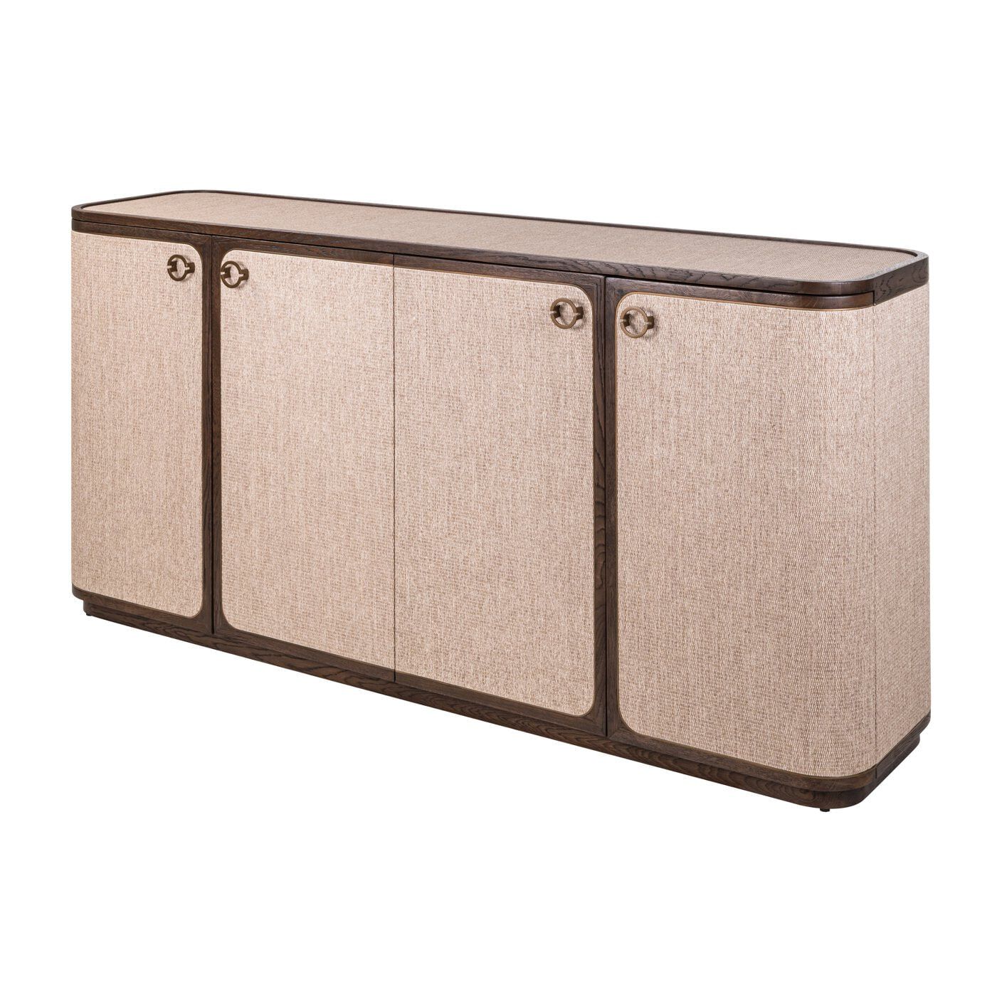 Richmond Willox Dressoir 180 cm – Warm bruin eiken & linnen