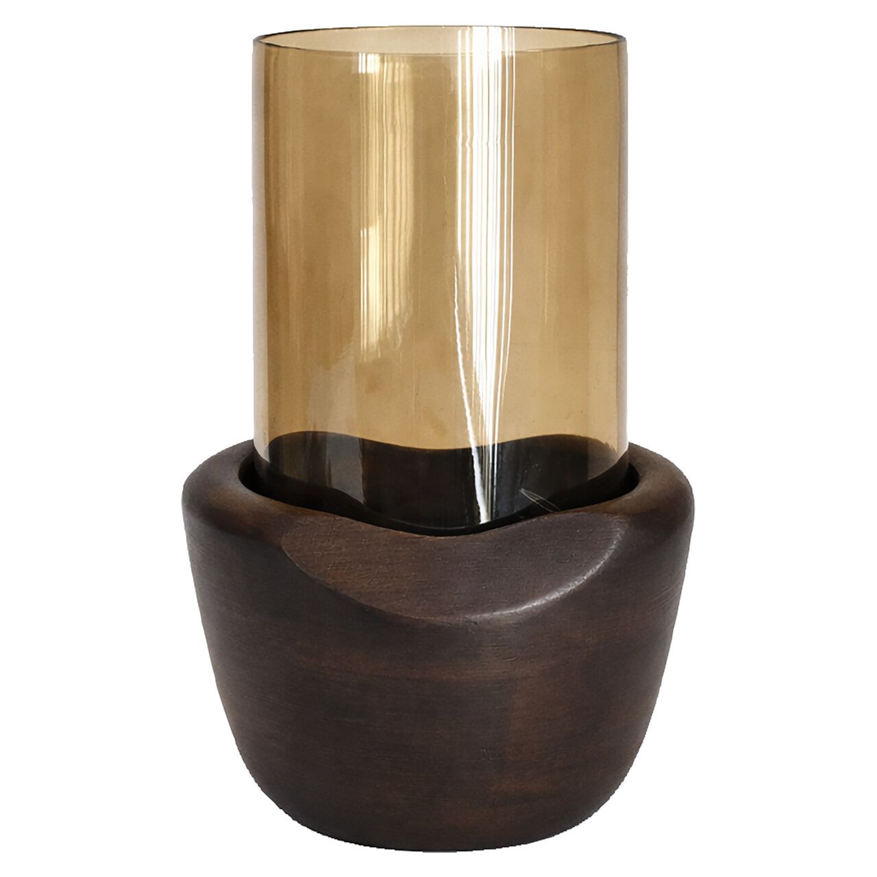Richmond Windlicht Jade – Houtkleurige Elegantie van 21 cm