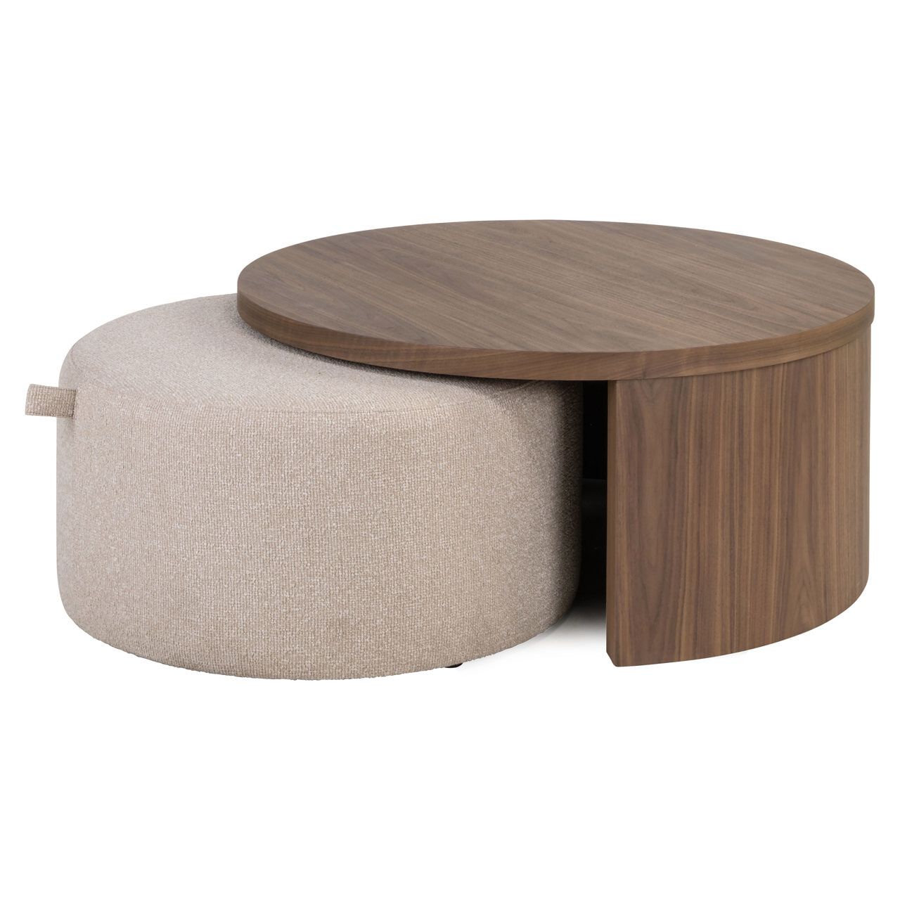 Richmond Windsor Salontafel Set – Elegante ronde tafels in warme walnoot
