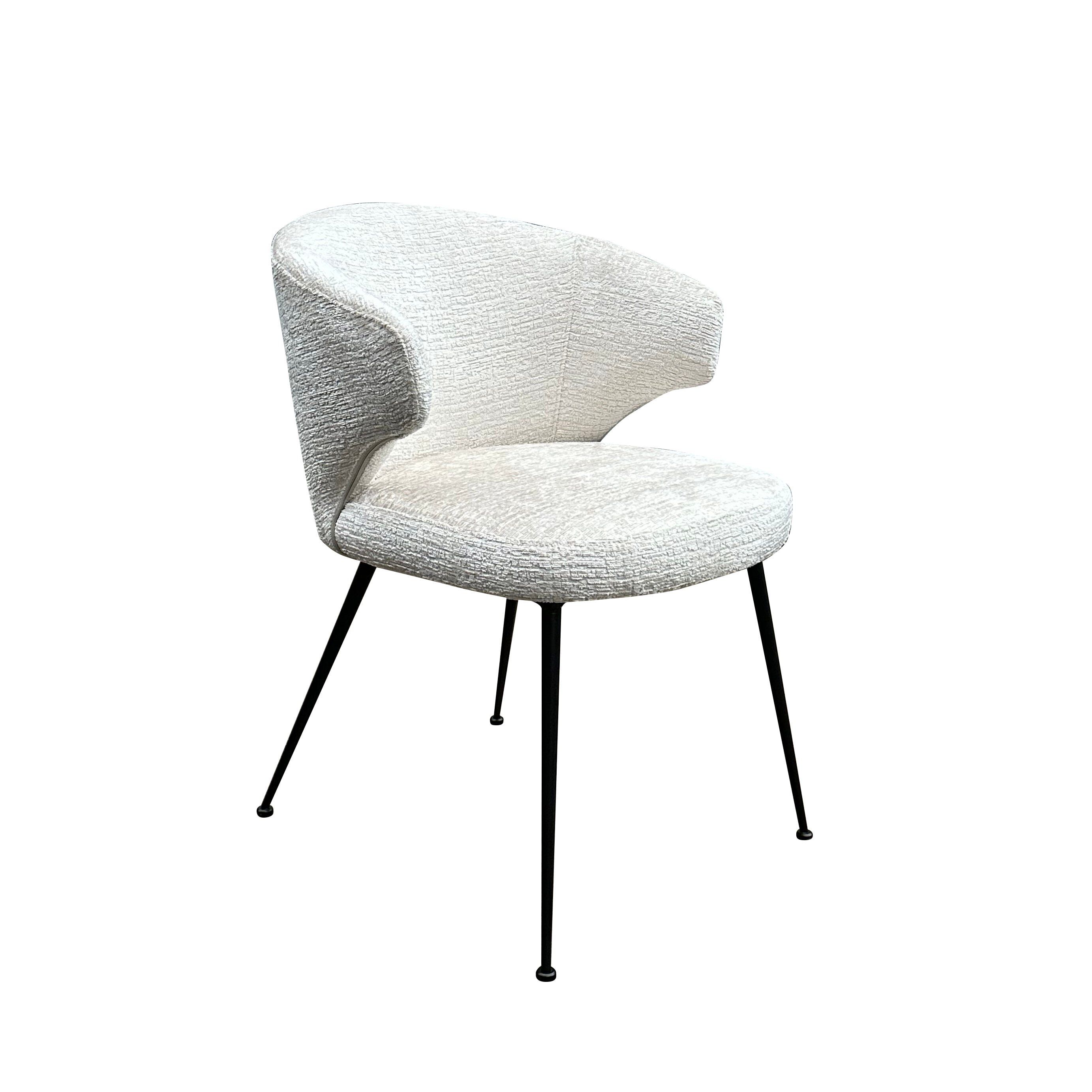 Richmond Xandra Eetkamerstoel – Tijdloos Comfort in Chenille (Crème)
