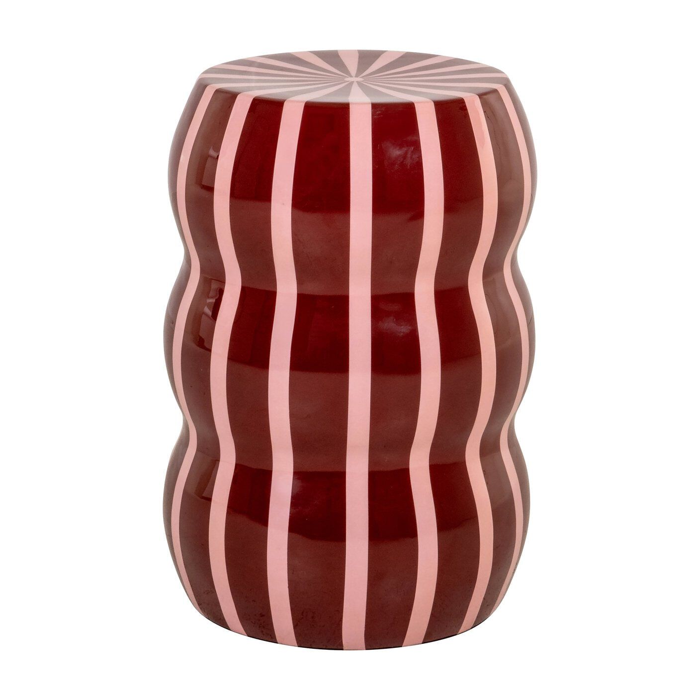 Richmond Yalou Bijzettafel – Gedurfd Rood, Rond en Compact