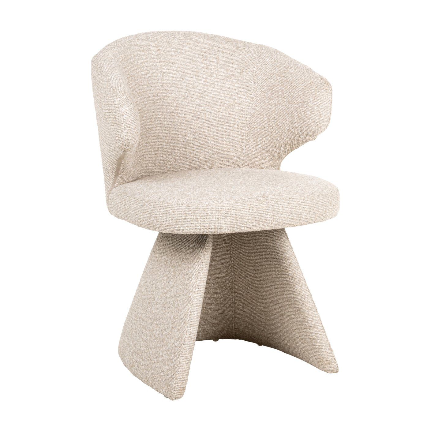 Richmond Zenith eetkamerstoel – Luxe bouclé in crèmekleur