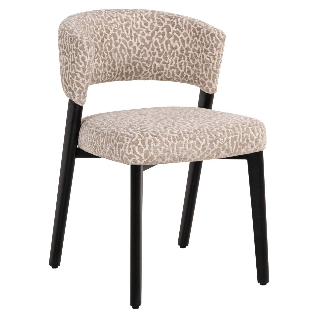 Richmond Zeno Leopard Eetkamerstoel – Beige, compact en stijlvol