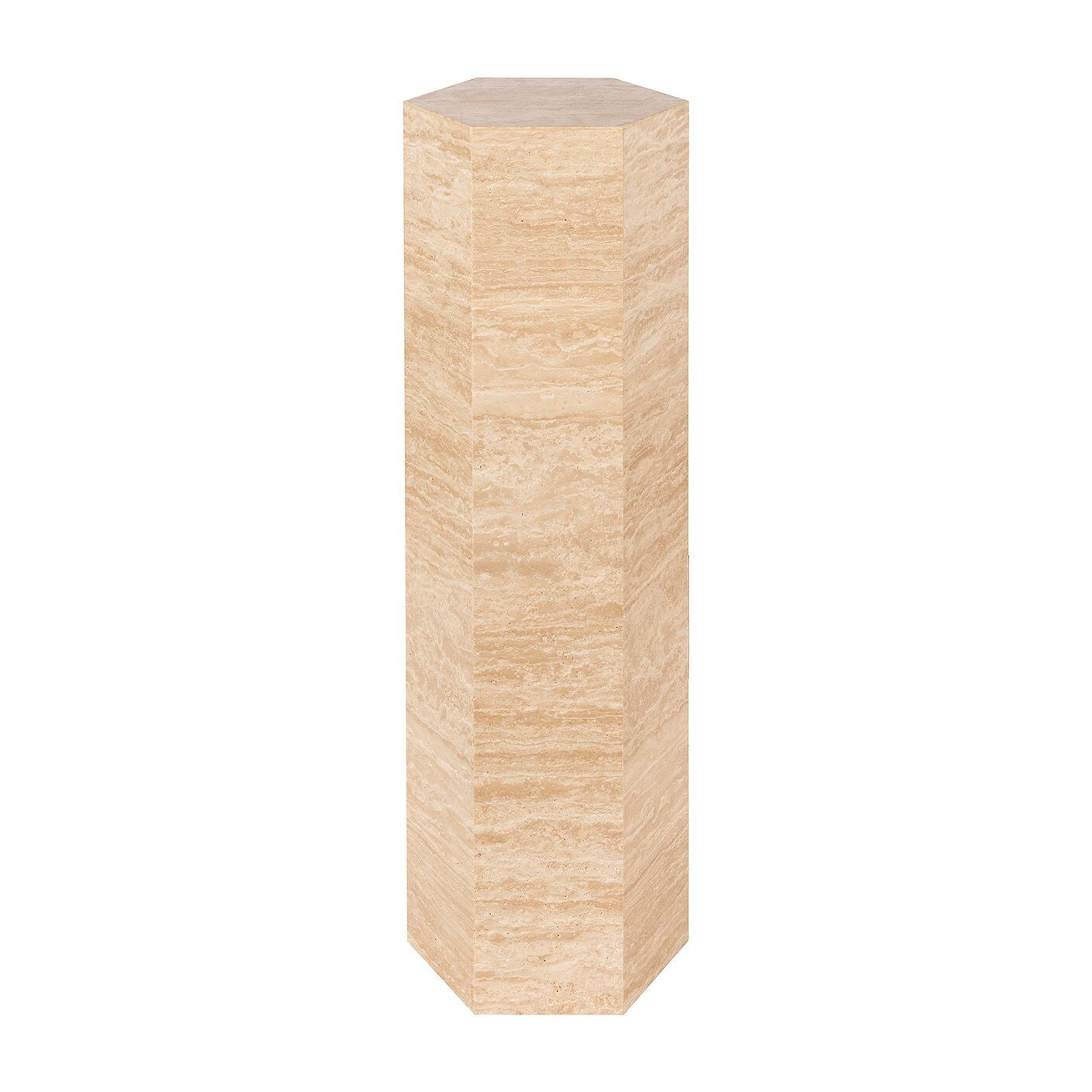Richmond Zuil Vespin Travertin 90 cm – Natuurlijke Beige Pilaar