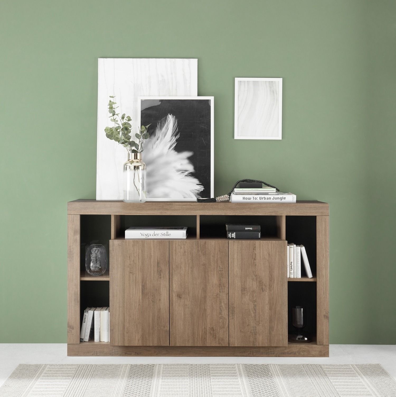 Rimini Dressoir 172 cm – Moderne Eiken Opbergkast met 3 Deuren
