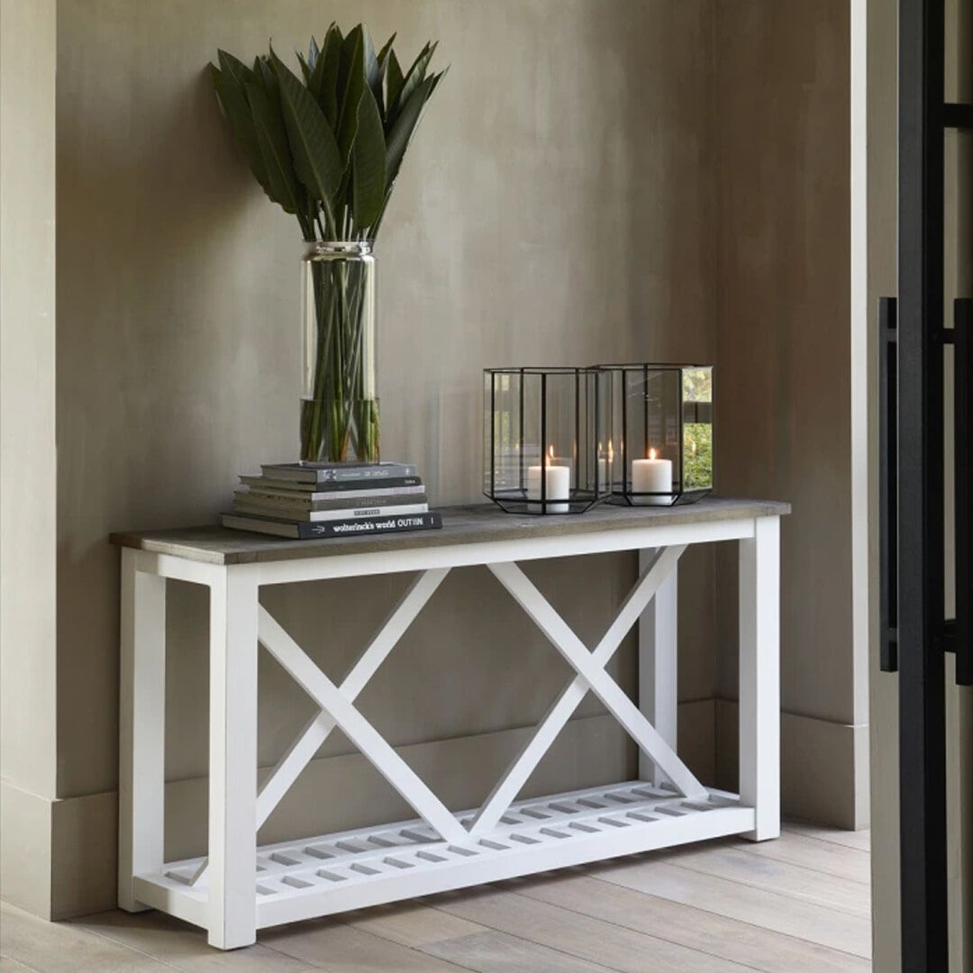 Rivièra Maison Chateau Chassigny sidetable – wit, 160 cm × 46 cm