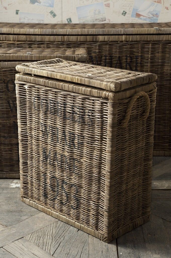 Rivièra Maison Cobblers rattanmand – stijlvolle bruine opbergoplossing (70 × 60 cm)
