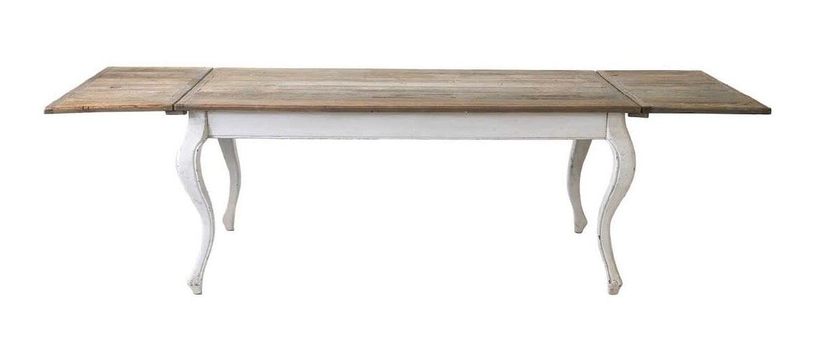 Rivièra Maison Driftwood uitschuifbare eettafel – Uniek gerecycled hout, 180‑280 cm, wit