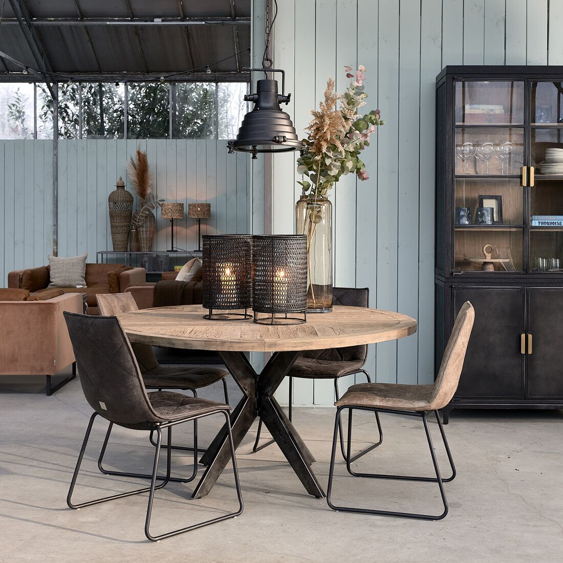 Rivièra Maison Falcon Crest – Ronde eettafel van gerecycled eiken, 150 cm