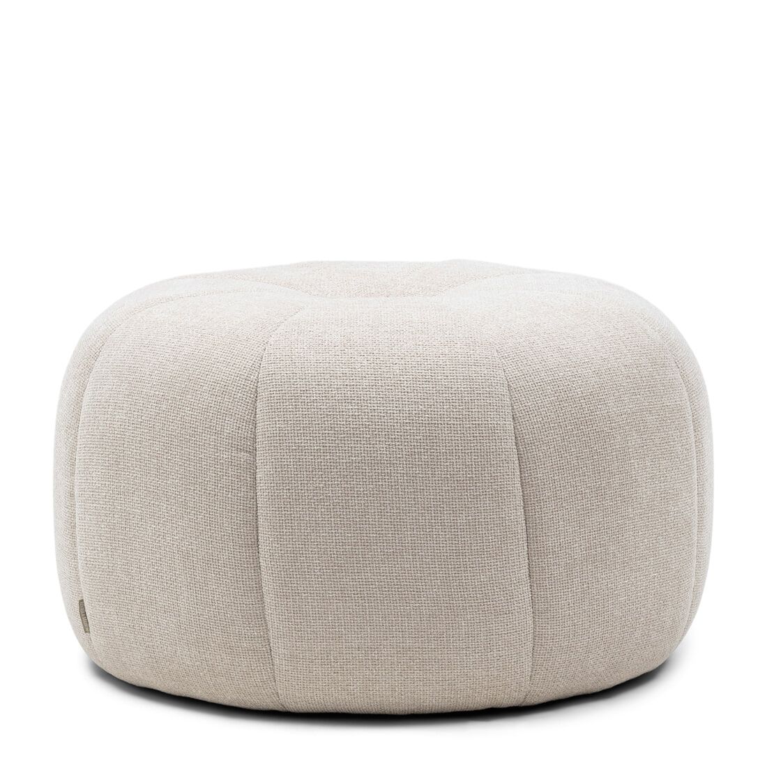 Rivièra Maison Falcone Chenille Hocker – Luxe en Comfort in Glossy Flax