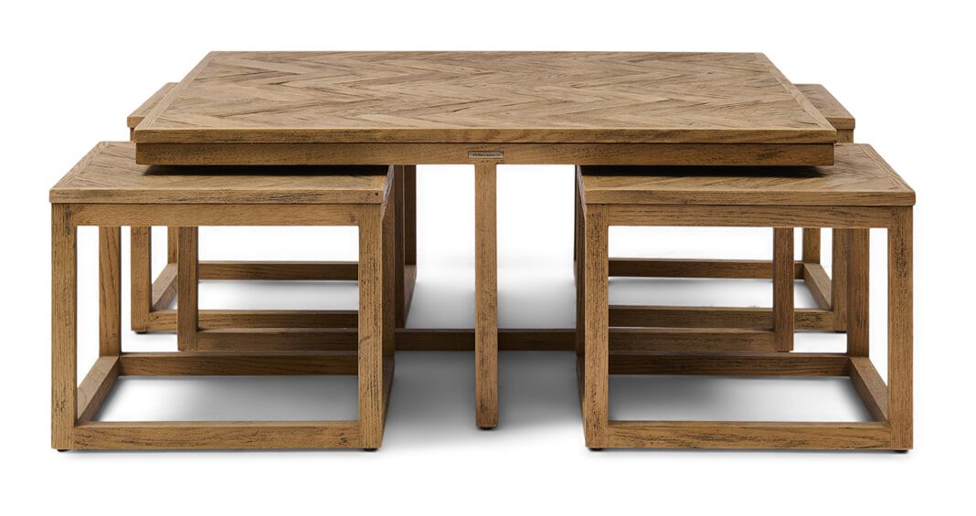 Rivièra Maison Harbour Island – Modulaire salontafelset van gerecycled eikenhout (5 stuks)