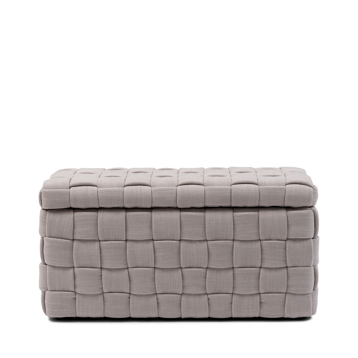 Rivièra Maison Hocker Room 48 met opbergruimte – Luxe Mouliné Linen in Fabulous Flax
