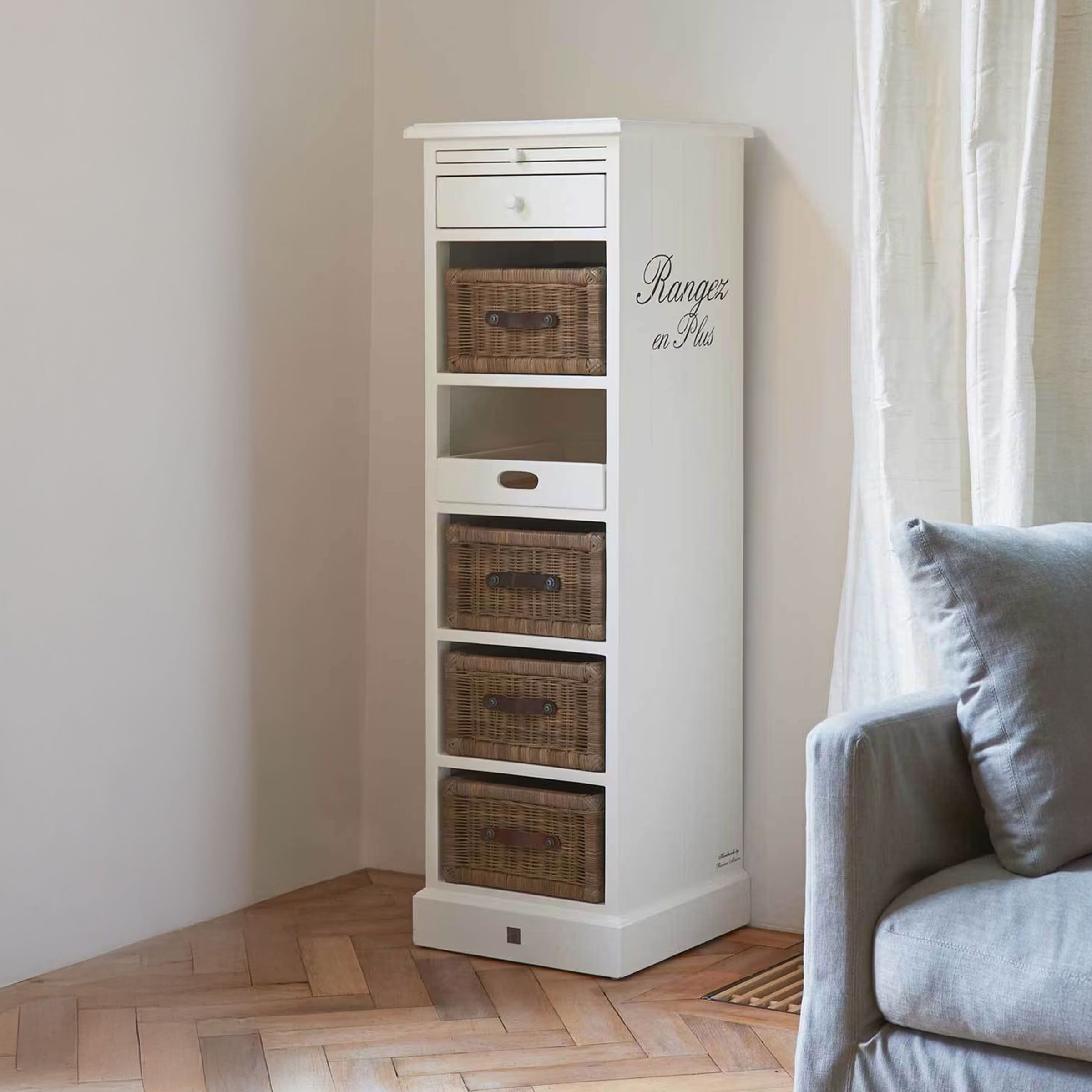 Rivièra Maison Ladekast Rangez & Plus – Compact Opbergwonder met Rattan & Hardhout