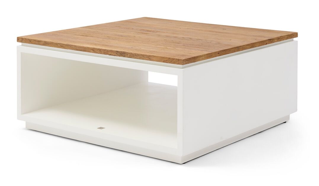Rivièra Maison Lake House Salontafel – Strakke Vierkante Tafel met Gerecycled Eikenhout