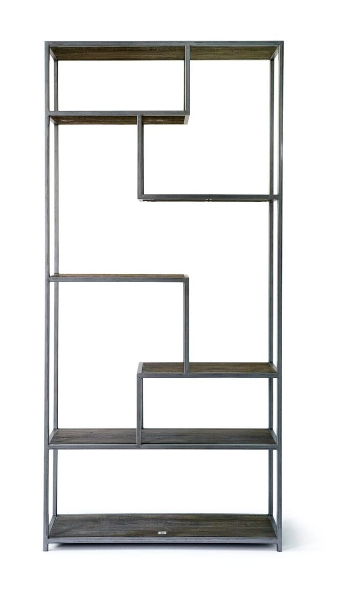 Rivièra Maison Midtown Boekenkast 213 × 100 cm – Stijlvolle Open Opbergruimte van Gerecycled Hout