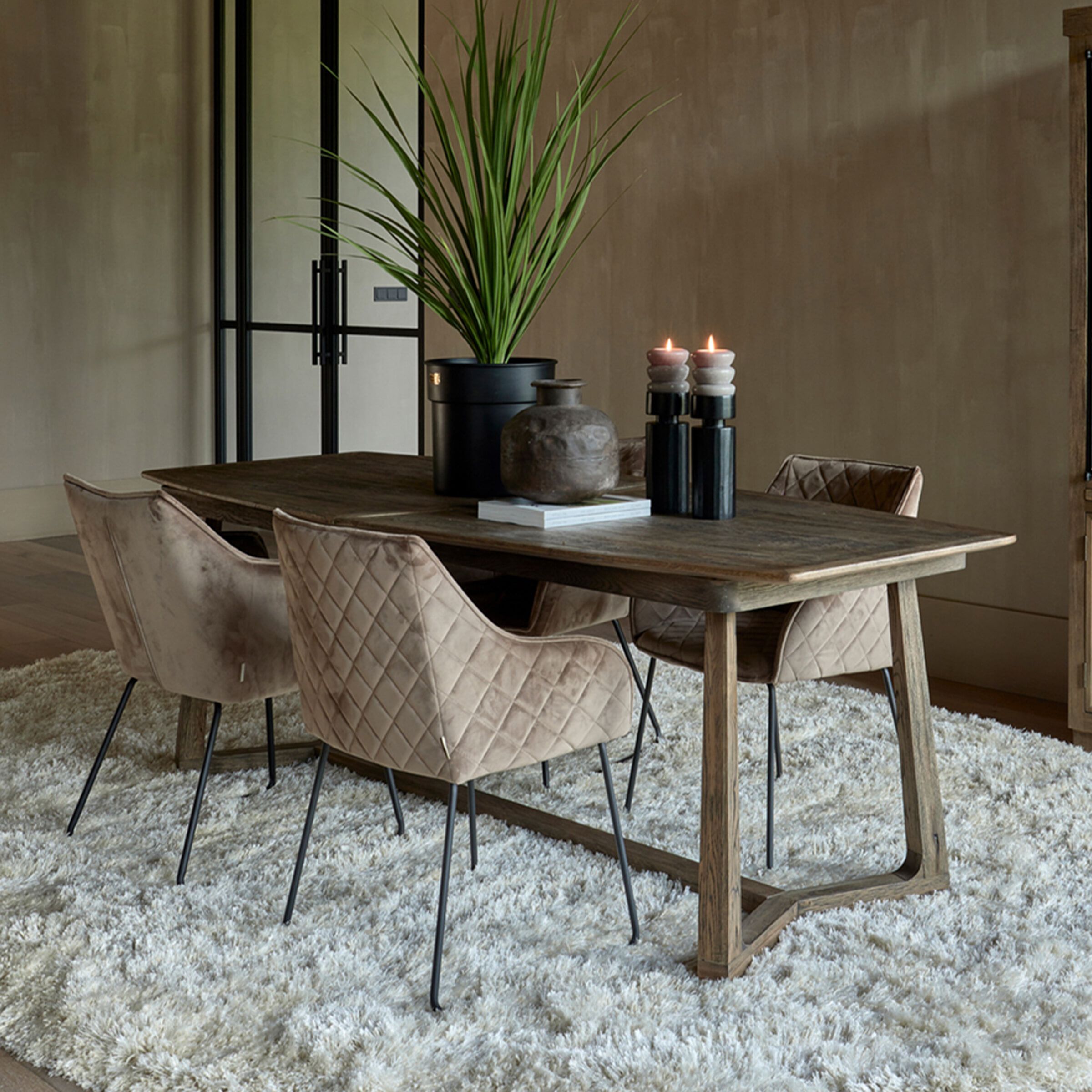 Rivièra Maison Miller – Uitschuifbare eettafel van gerecycled eiken, 330 cm × 100 cm (bruin)