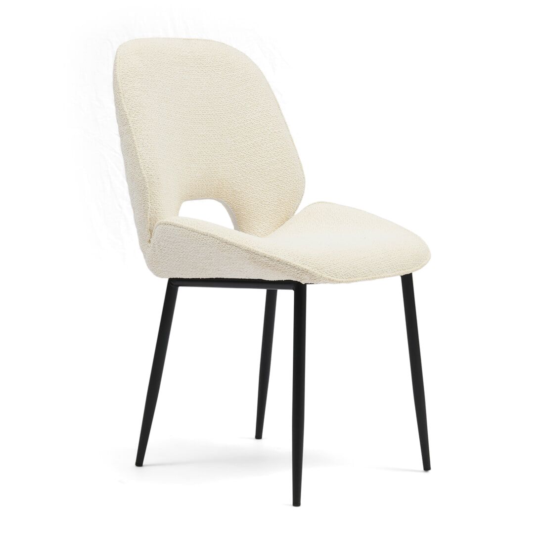 Rivièra Maison Mr. Beekman Eetkamerstoel in Simply White – Luxe Bouclé zitcomfort