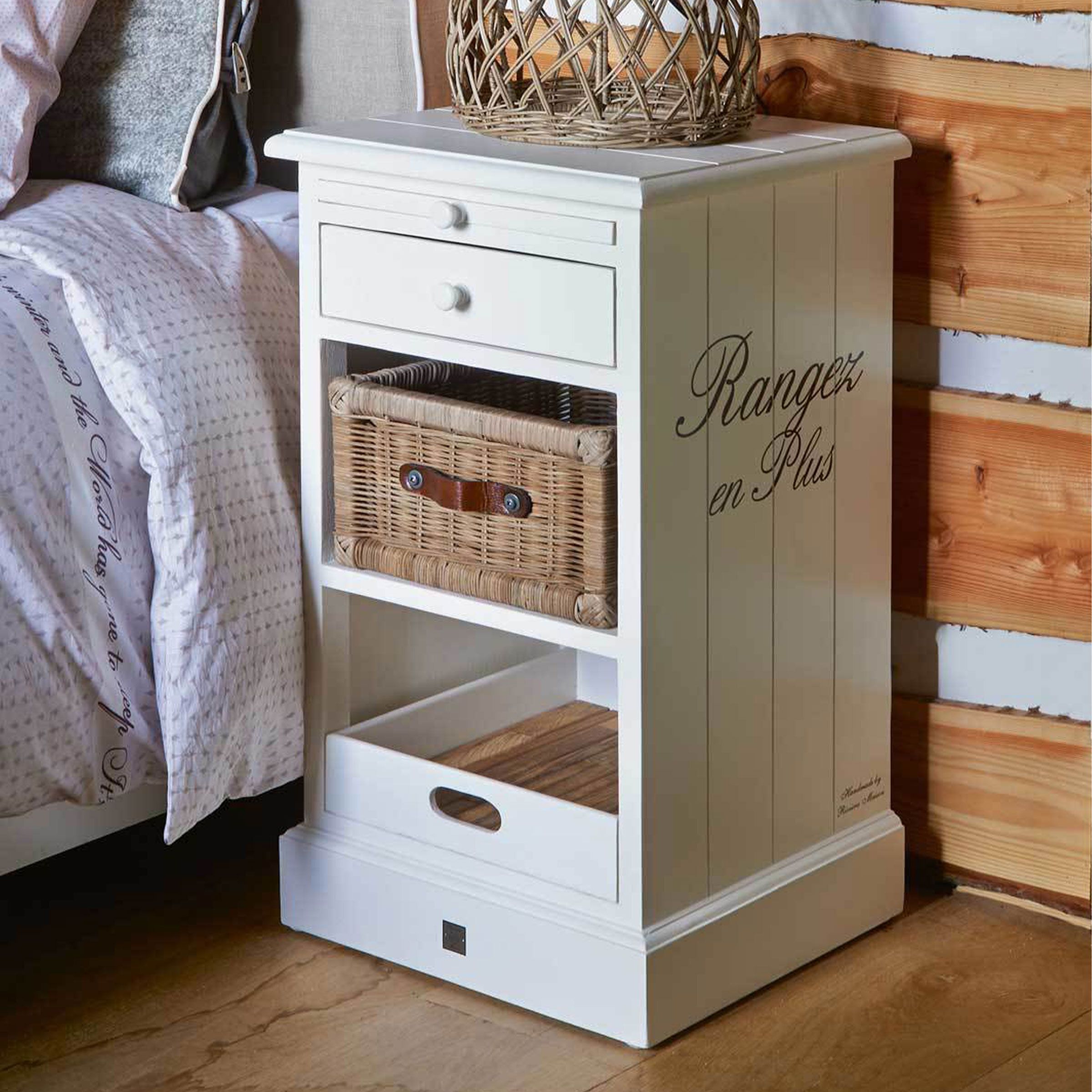 Rivièra Maison Nachtkastje Rangez en Plus – Wit