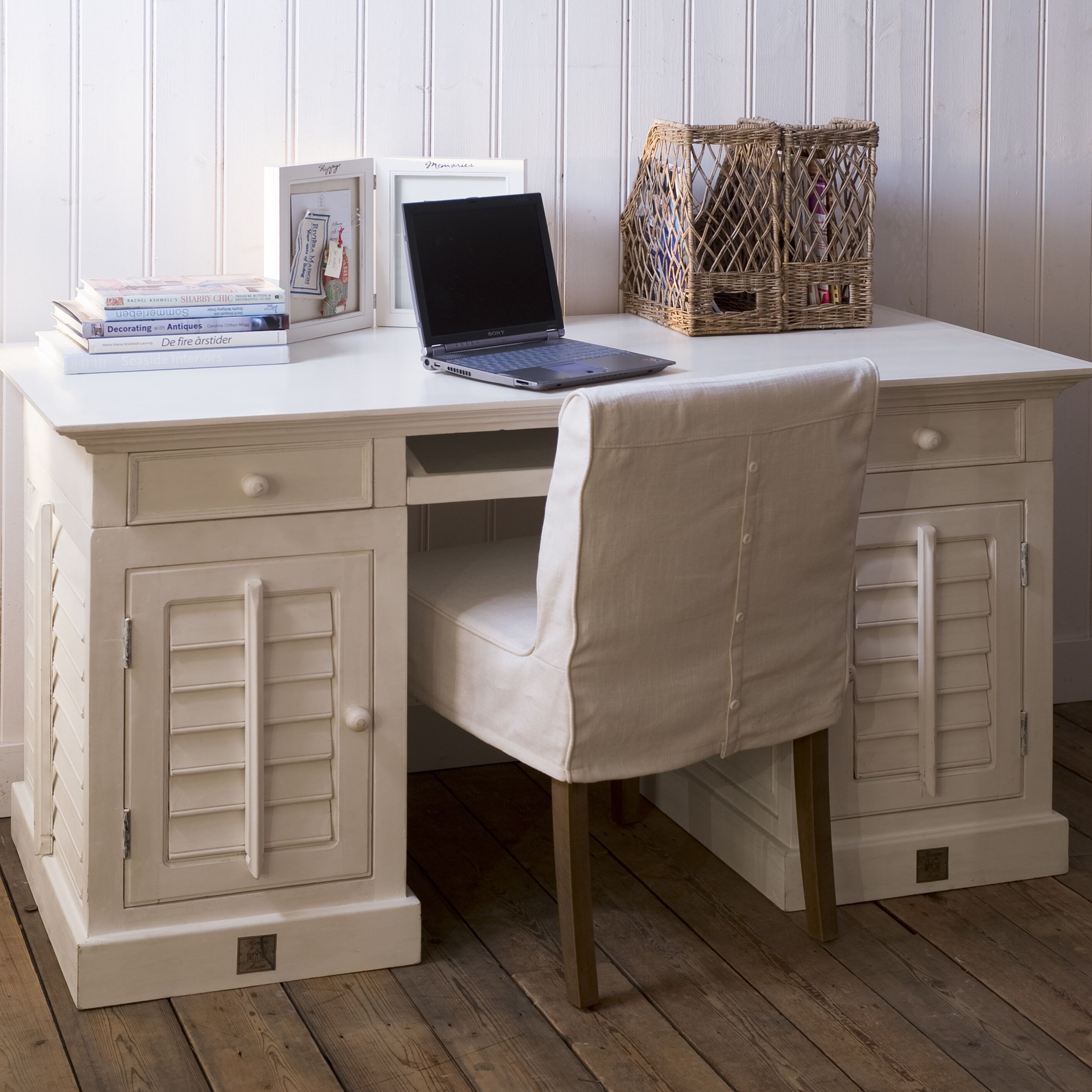 Rivièra Maison New Orleans Bureau – Wit, 150 × 70 cm