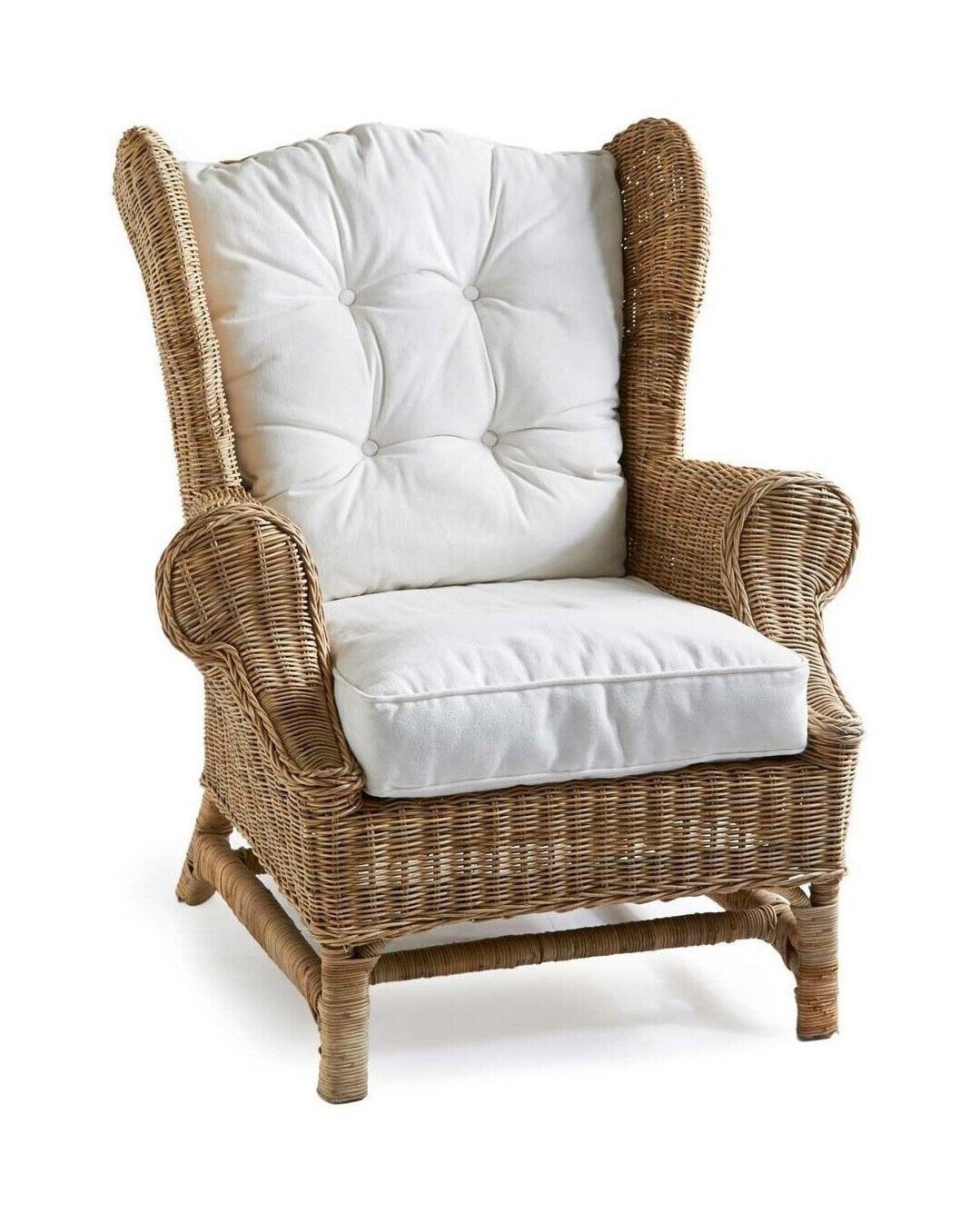 Rivièra Maison Nicolas Wing Chair – Tijdloze Rattan Elegantie voor de Moderne Woonkamer