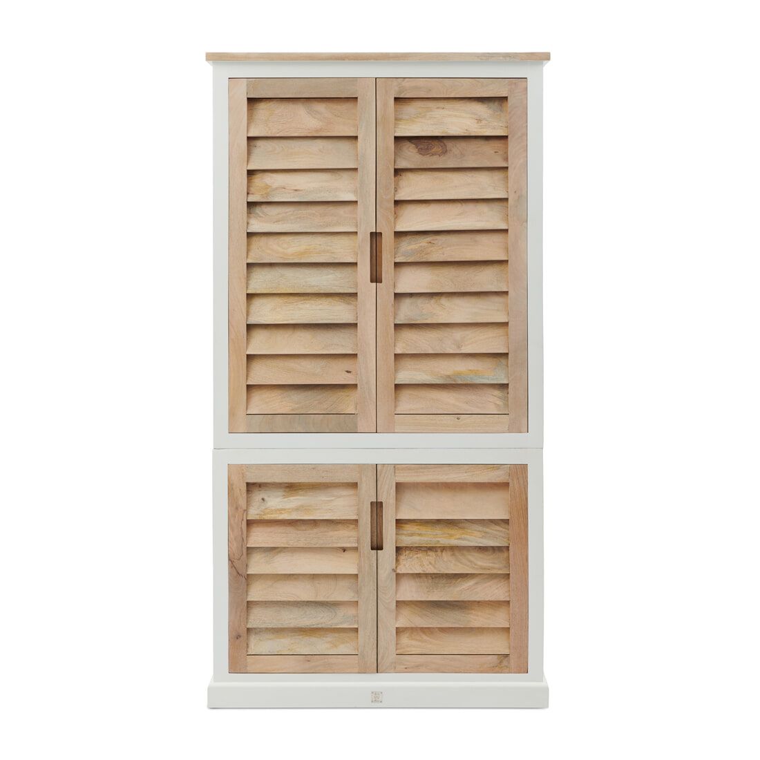 Rivièra Maison Pacifica 2‑deurs kledingkast – Witte pracht met mangohouten accenten