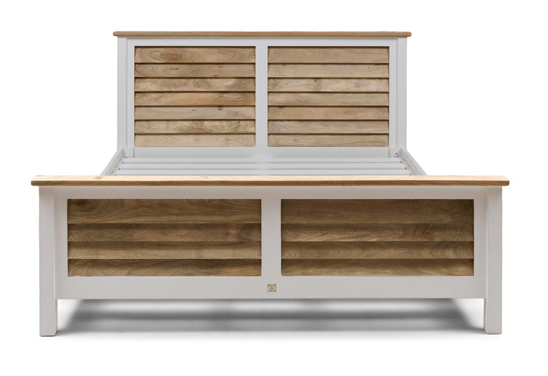Rivièra Maison Pacifica 2‑persoonsbed 180×200 cm – natuurhouten luxe