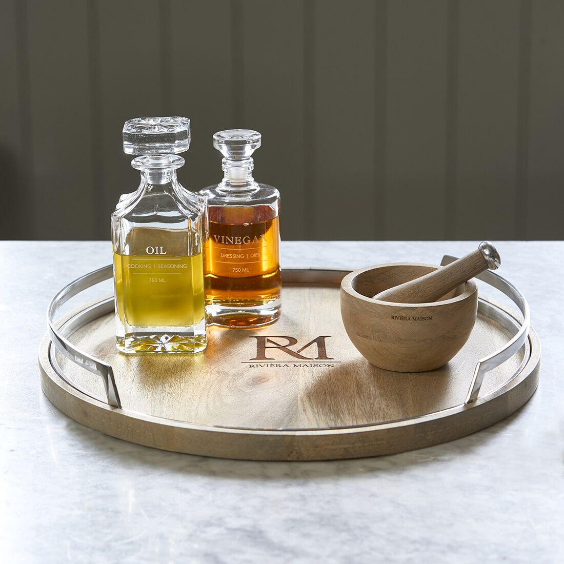 Rivièra Maison RM Coventry Mangohout dienblad – stijlvolle serving tray voor keuken en eetkamer