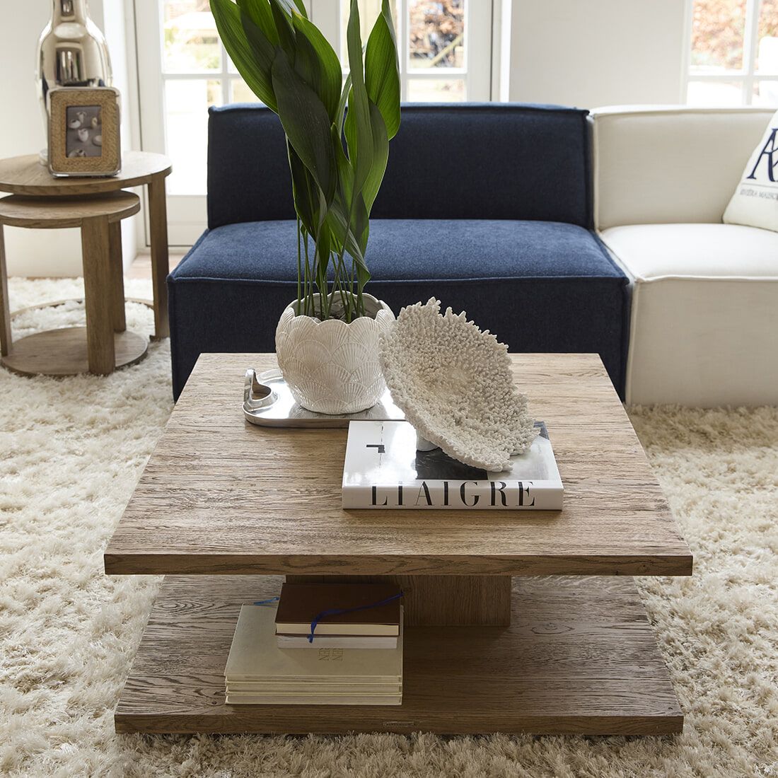Rivièra Maison Salontafel Vermont – Warm, duurzaam en stijlvol vierkant design
