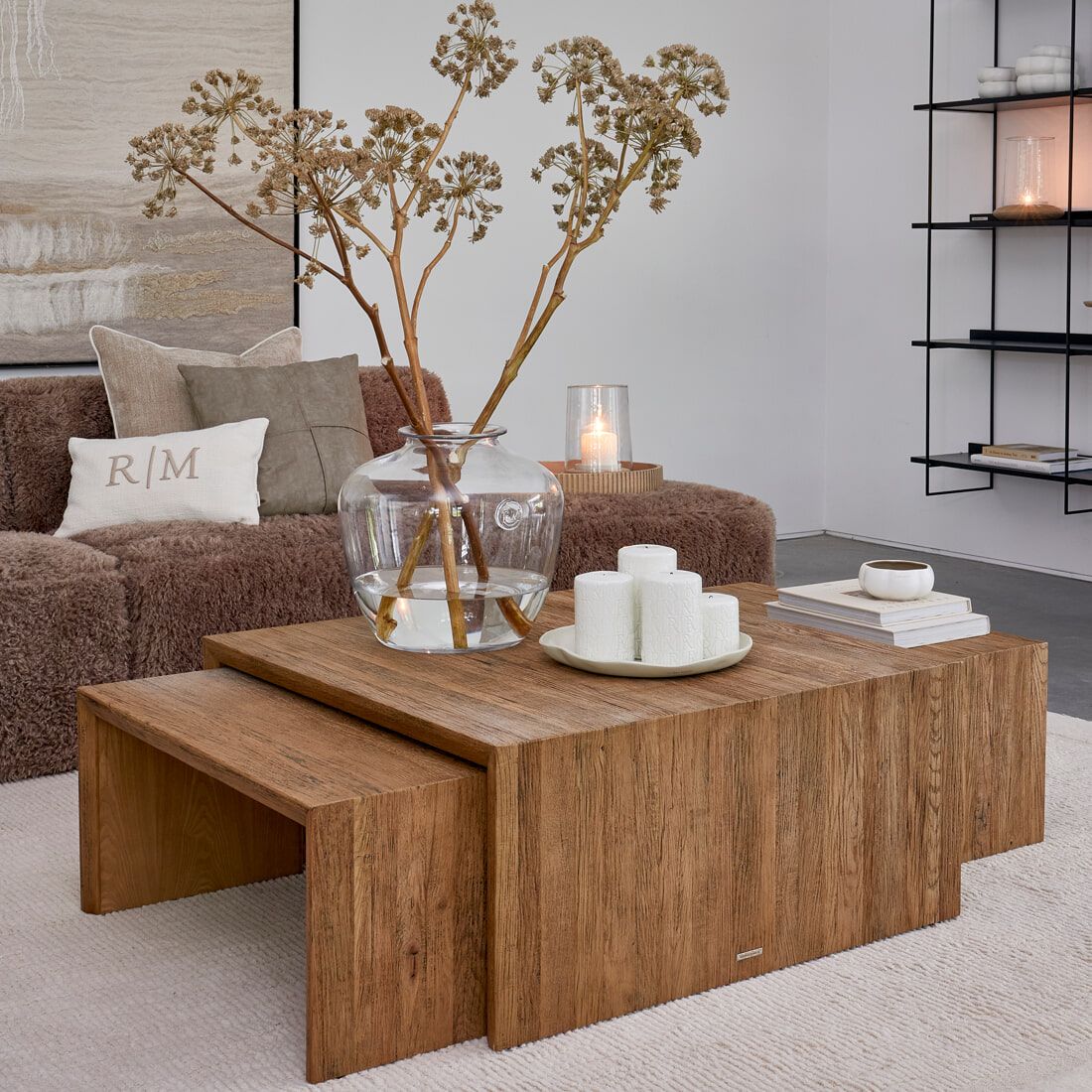 Rivièra Maison Sant Mateu Salontafel Set – Warm, Modulair & Duurzaam Eikenhout