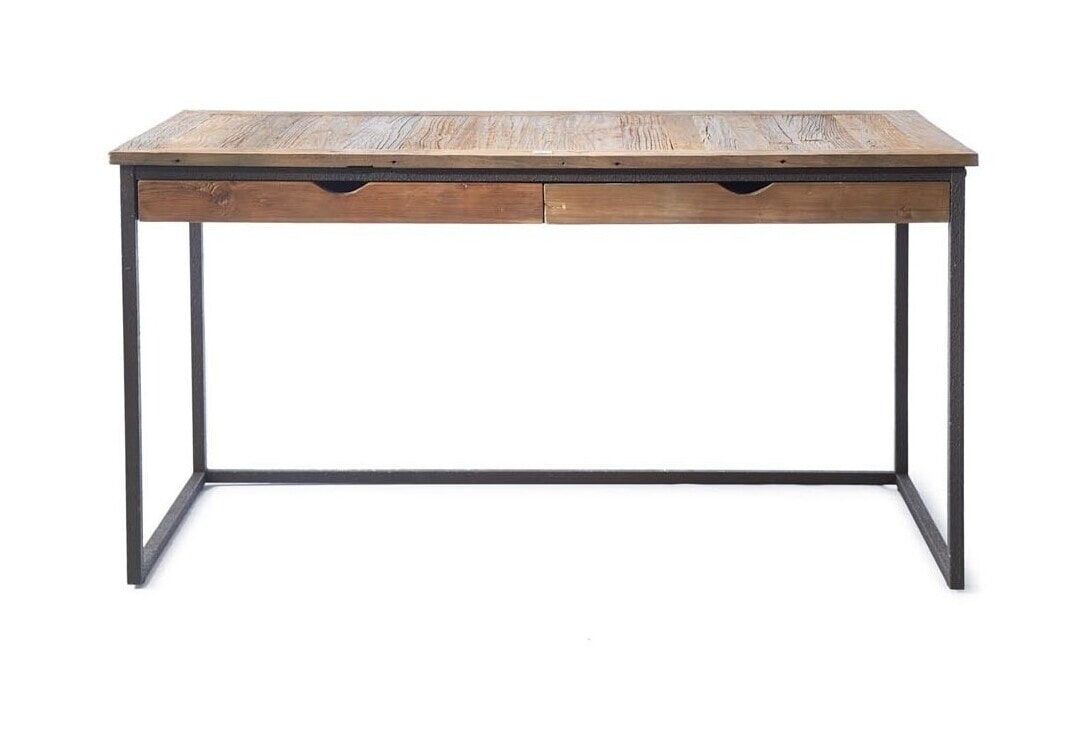 Rivièra Maison Shelter Island Bureau – Industriële Elegantie in Gerecycled Iepenhout