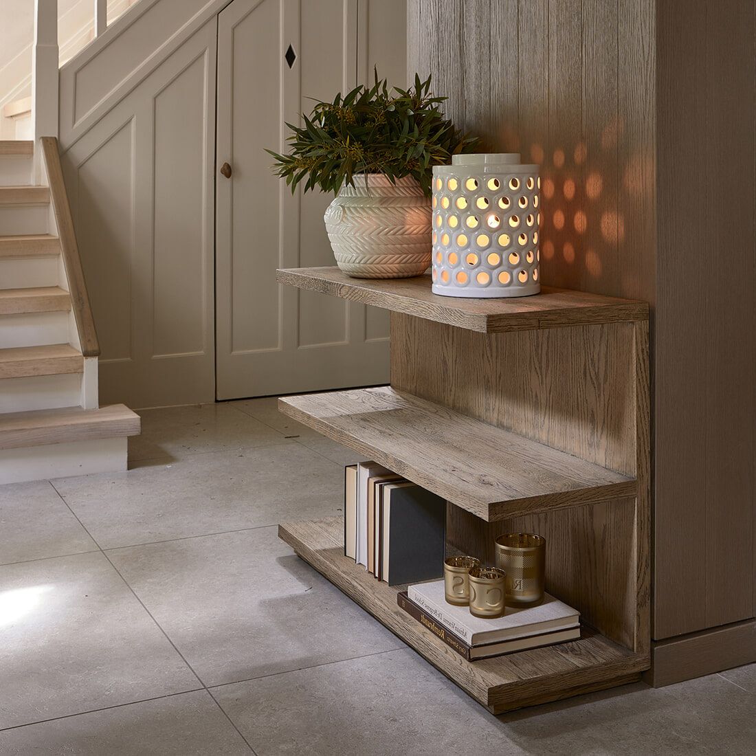 Rivièra Maison Sidetable Vermont – Rustieke eikenhouten bijzettafel in bruine afwerking