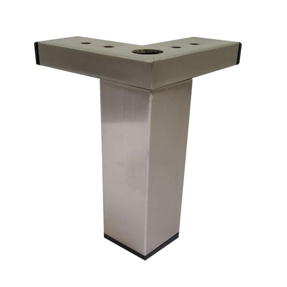 Robuuste RVS‑look meubelpoot 4 × 4 cm – 13 cm hoog | Furniture Legs Europe