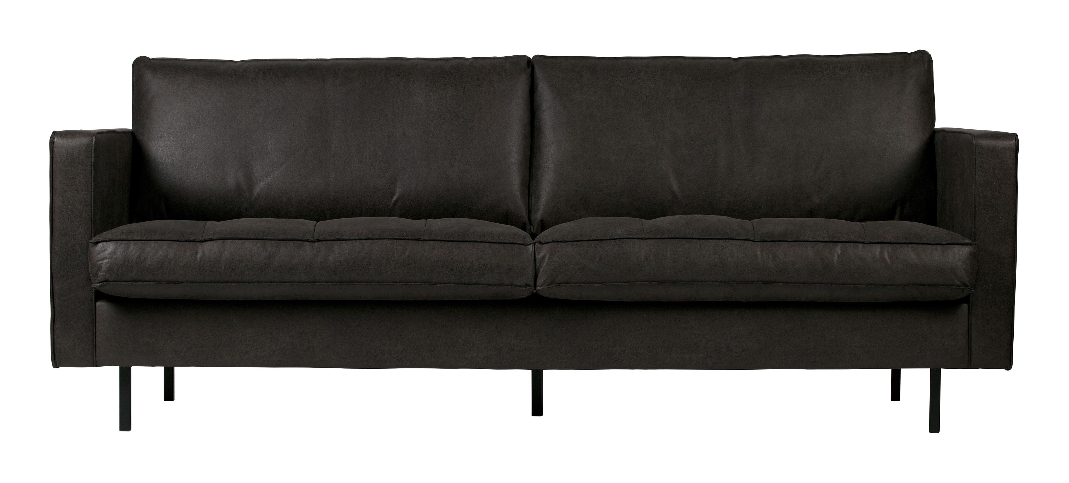 Rodeo Classic 2,5‑zits bank in antraciet – duurzaam eco‑leer van WOOOD