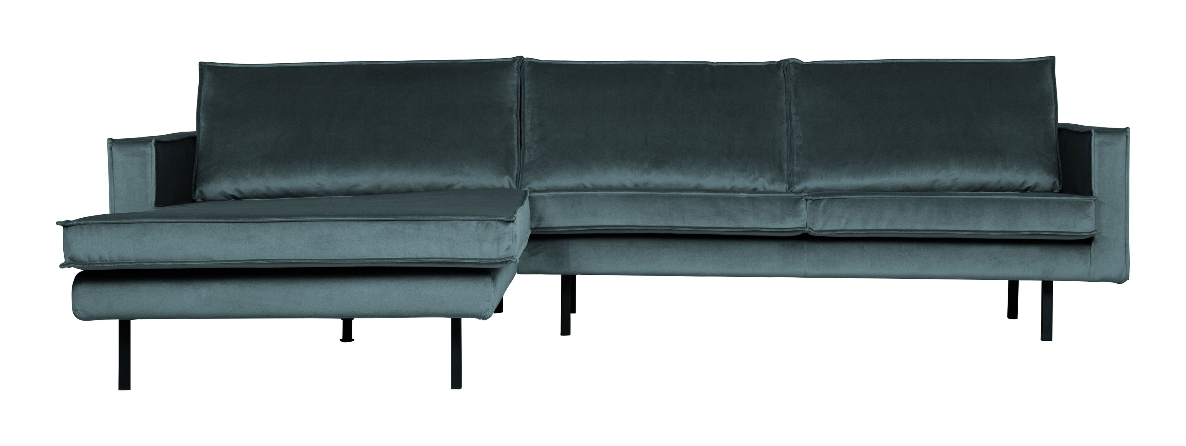 Rodeo Loungebank Links – Luxe Velvet in Teal van WOOOT