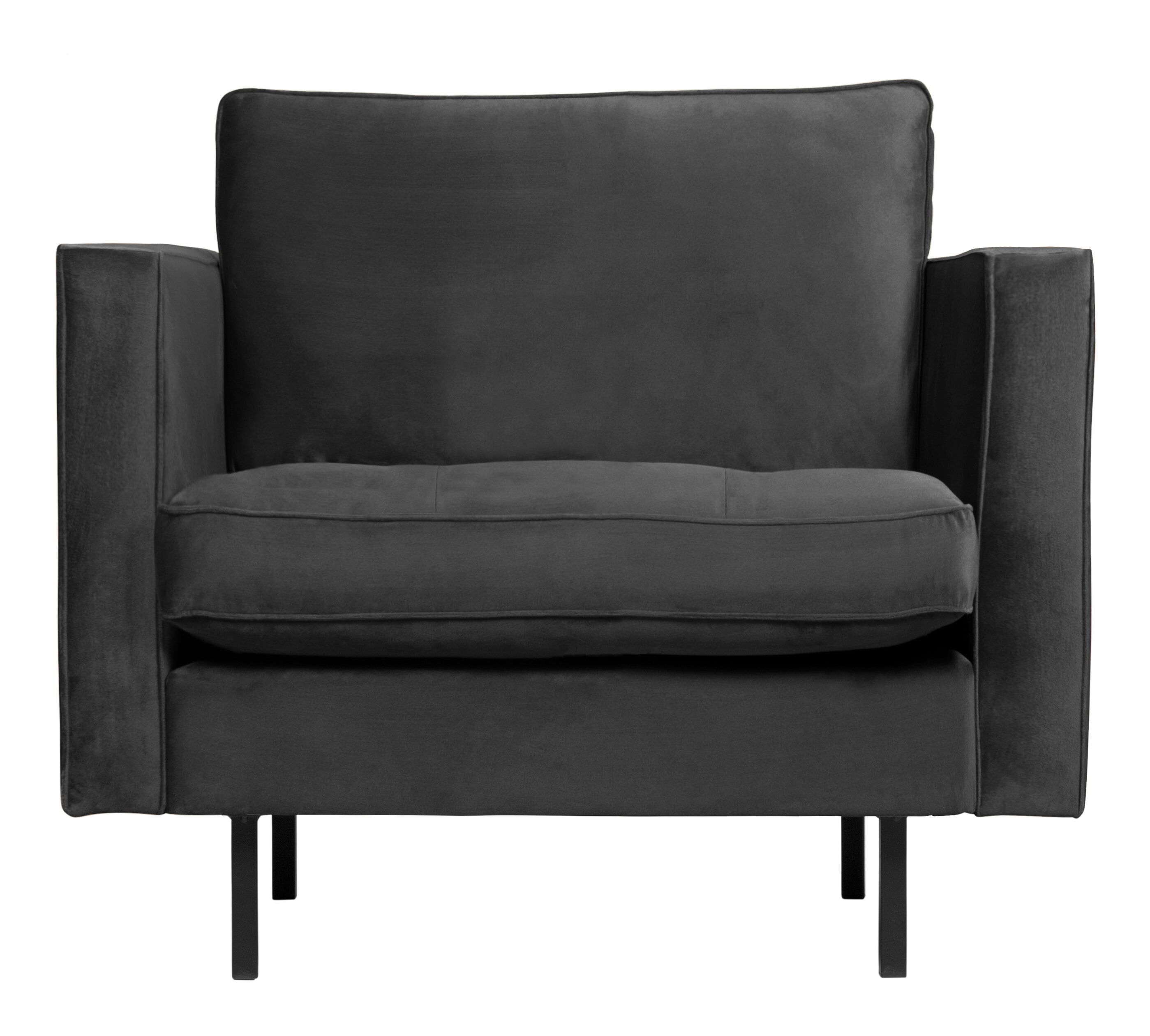 Rodeo Velvet Fauteuil in Antraciet – Luxe zitcomfort van WOOOD