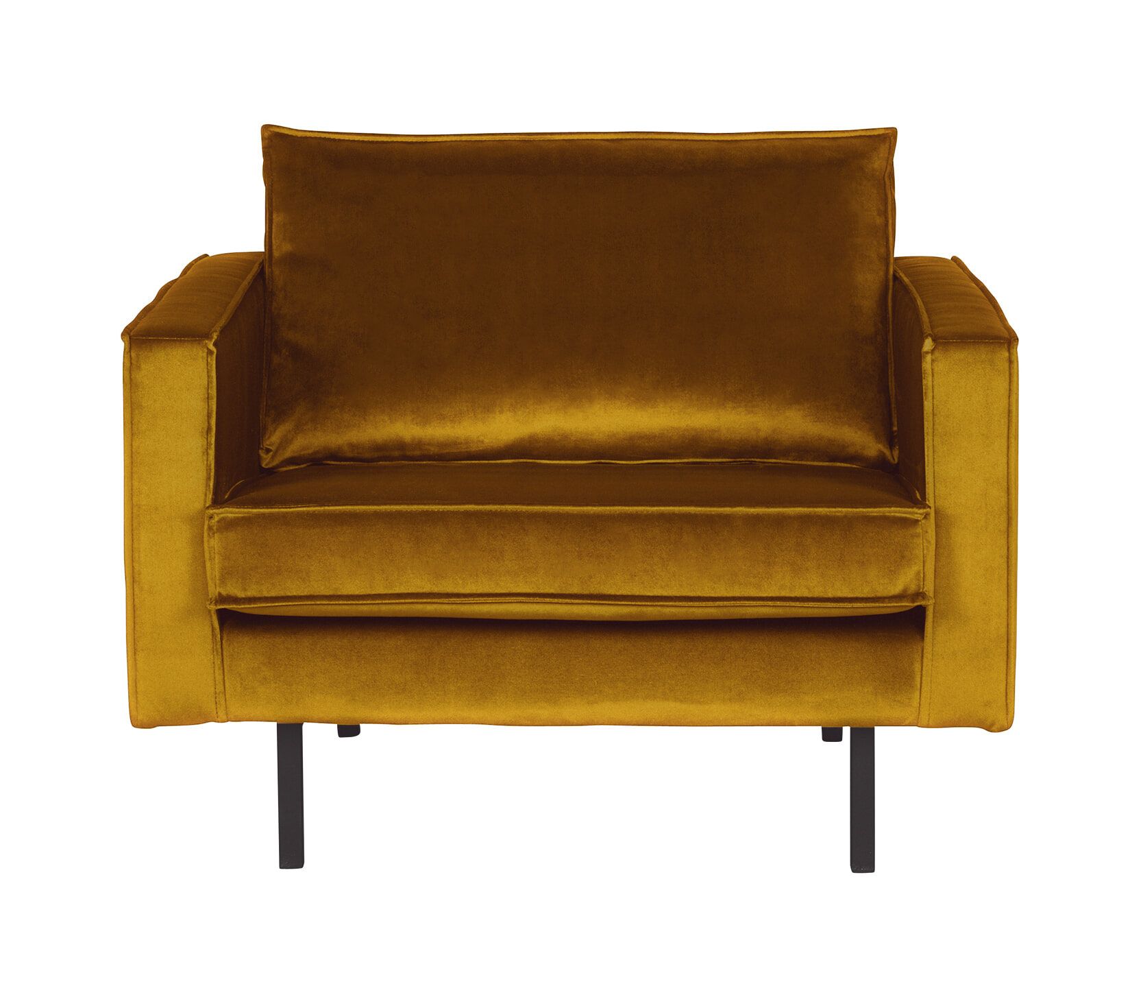 Rodeo Velvet Fauteuil Oker – Stoer Comfort voor Moderne Interieurs