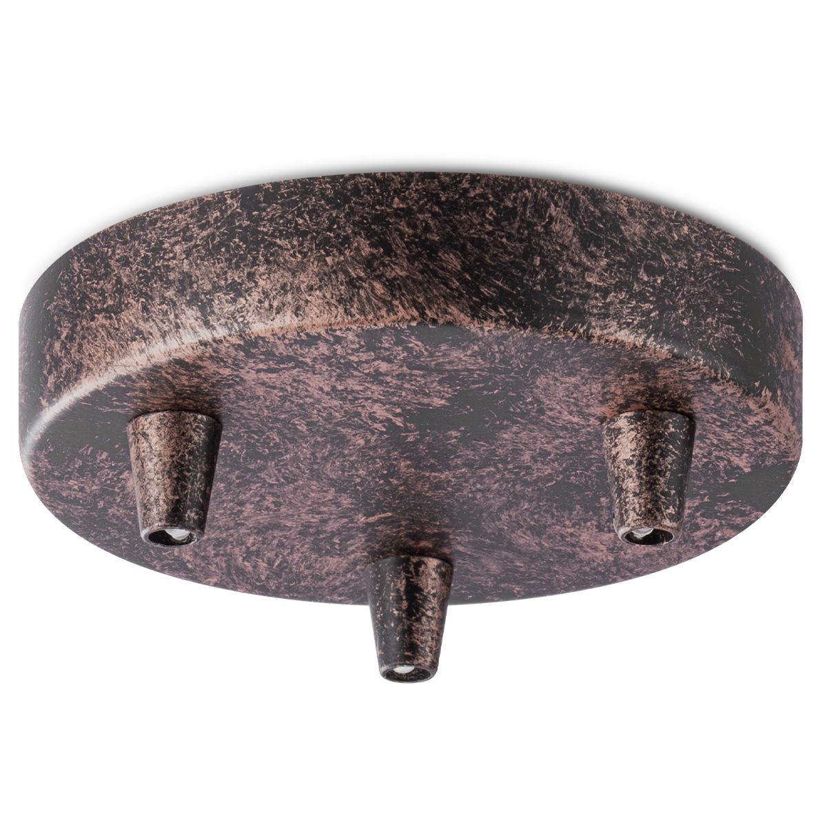 Roestbruine metalen plafondkap met 3 uitgangen – Home Sweet Home