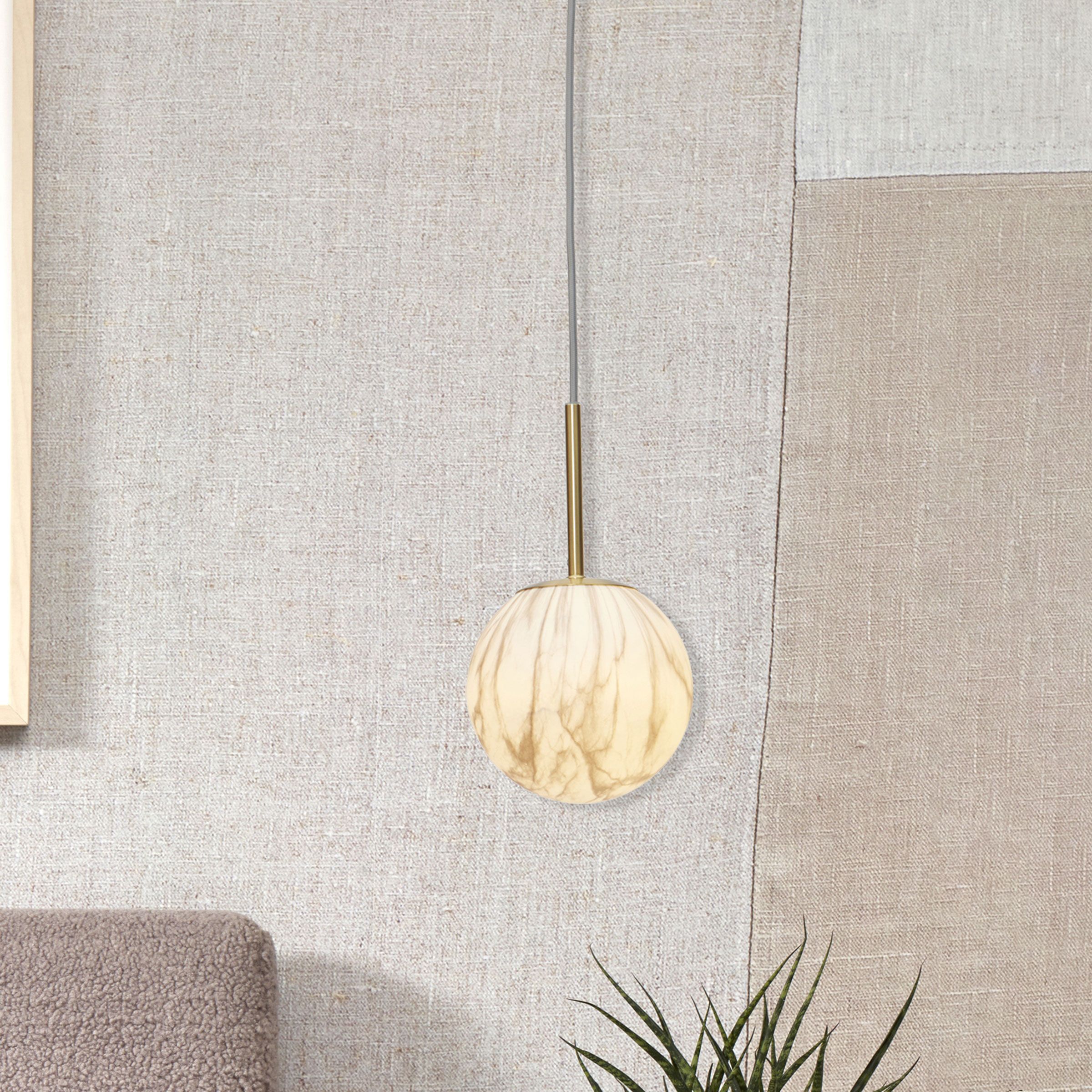 RoMi Carrara Hanglamp – Elegante Marmerlook in Strak Wit Design