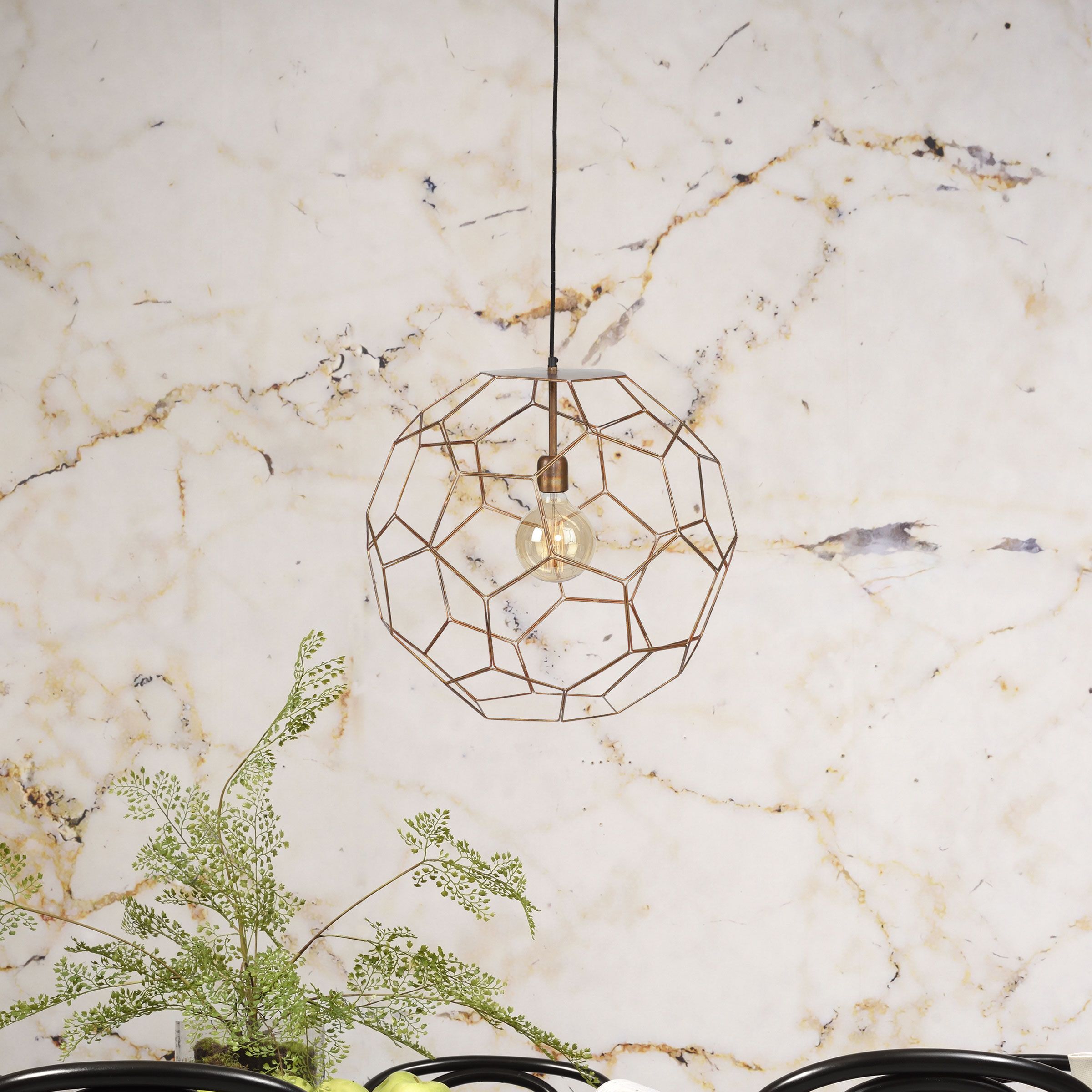 RoMi Hanglamp Marrakesh – Koperkleurige Elegantie voor Moderne Interieurs