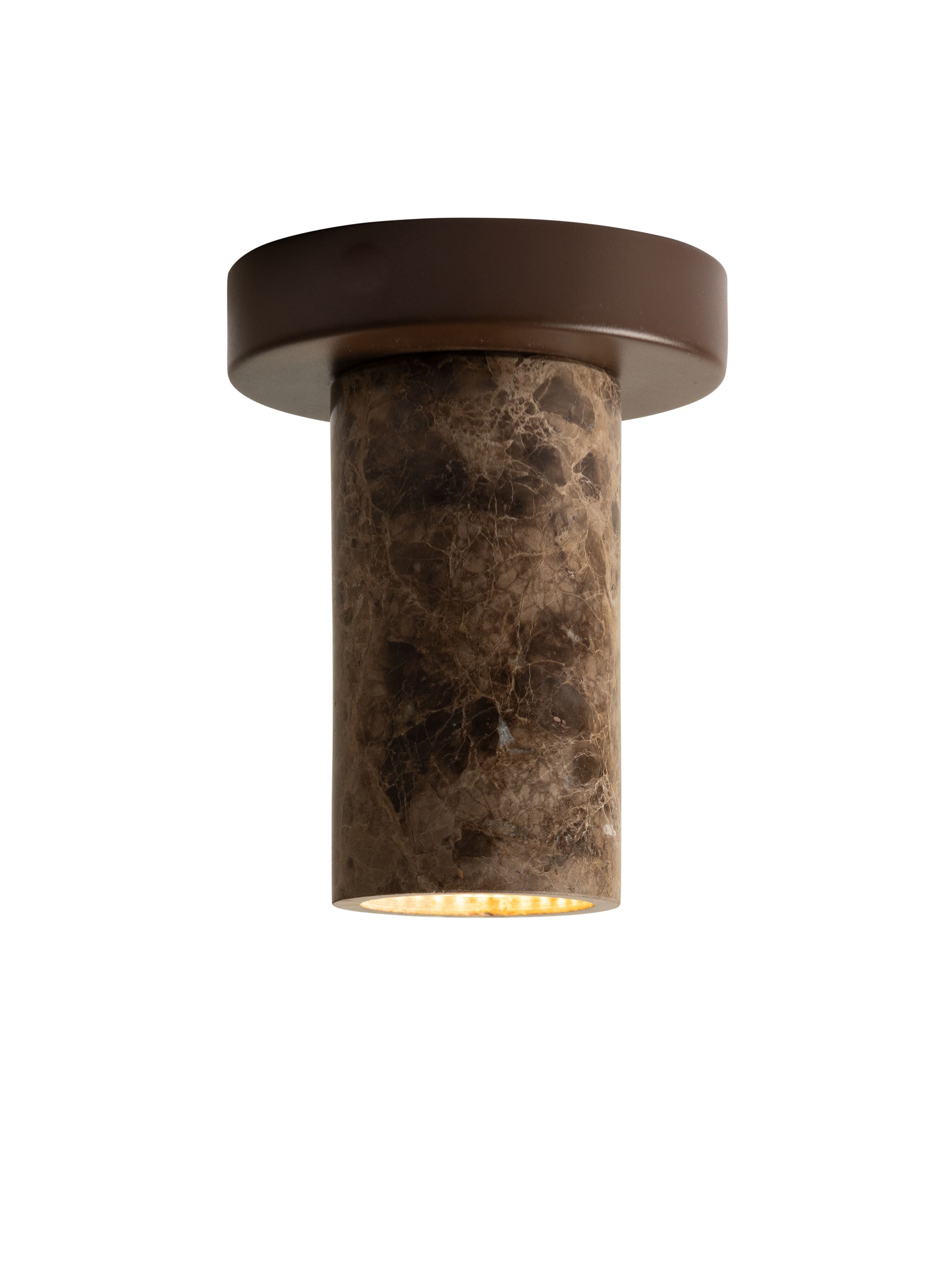 RoMi Tivoli Plafondlamp – Luxe marmeren accenten in warme bruine tint
