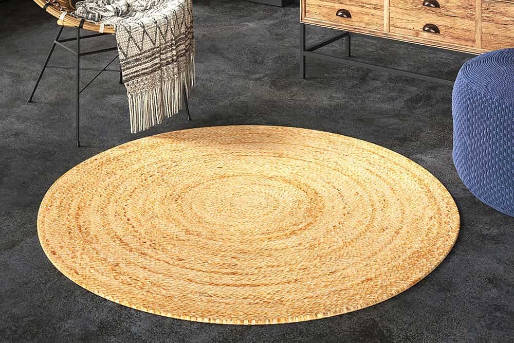 Rond jute vloerkleed PURE NATURE – Handgeweven luxe voor elke woonkamer