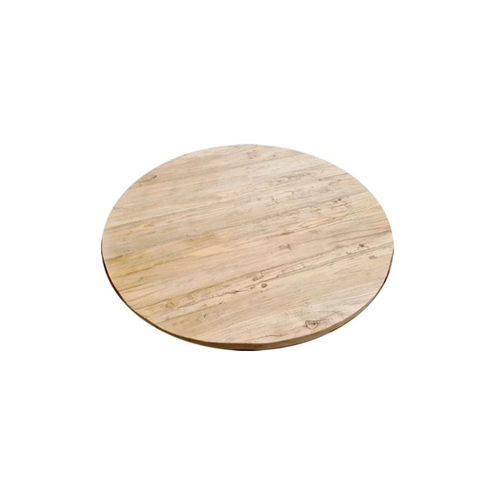 Rond Salon Tafelblad 60 cm – Massief Duurzaam Elmen Hout