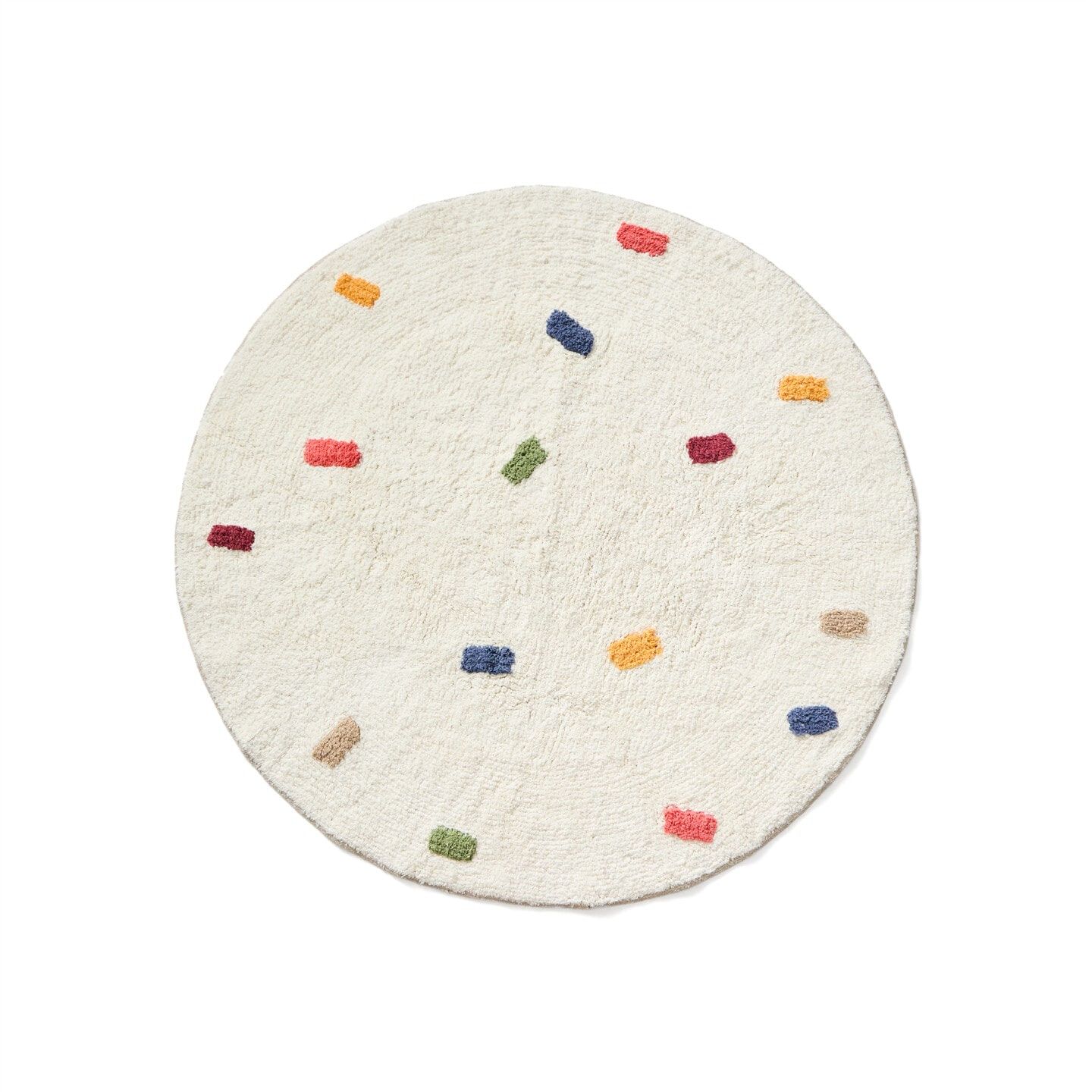 Rond Vloerkleed Epifania 120 cm – Kleurrijk/Wit van Kave Home