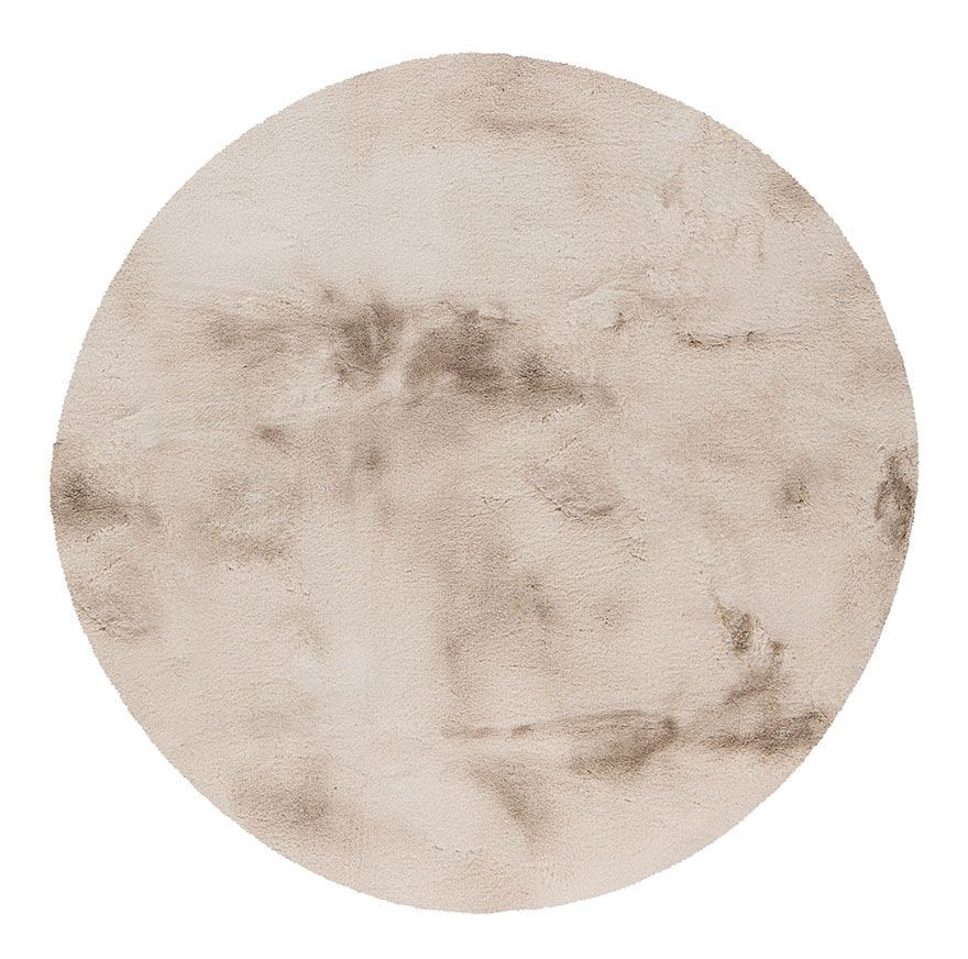 Rond Vloerkleed Indy 200 cm – Licht Taupe van LABEL51
