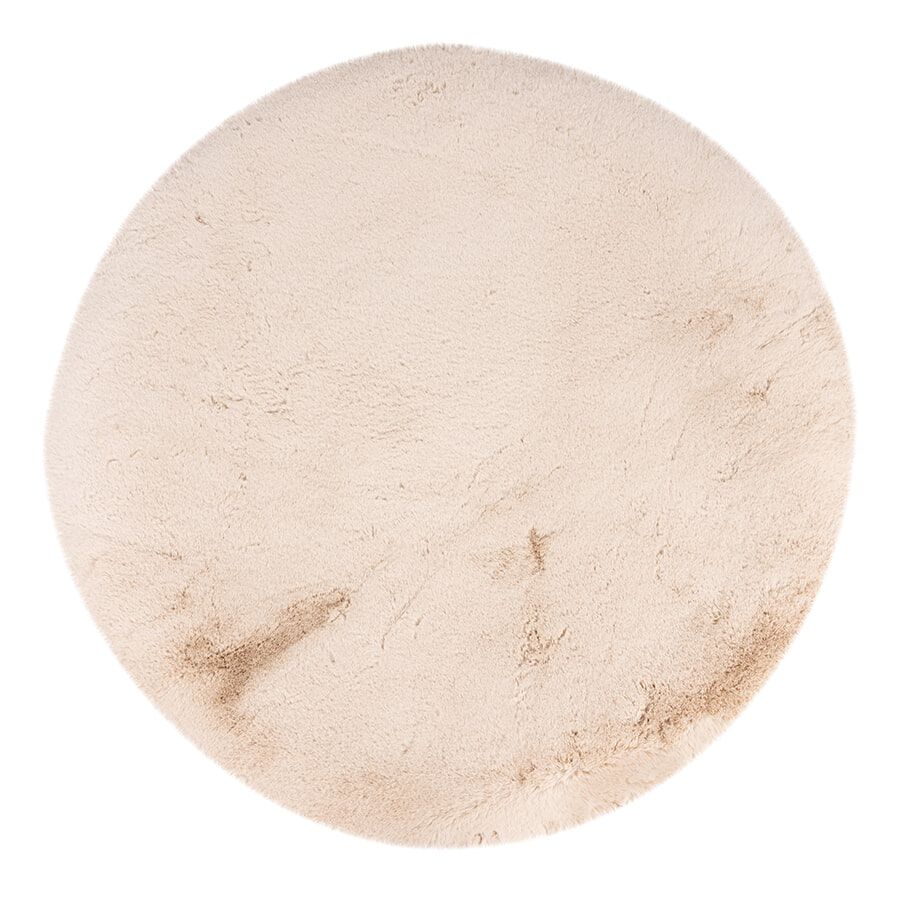 Rond Vloerkleed LABEL51 Indy – 200 cm, Beige – Stijlvol en Praktisch voor elk Interieur