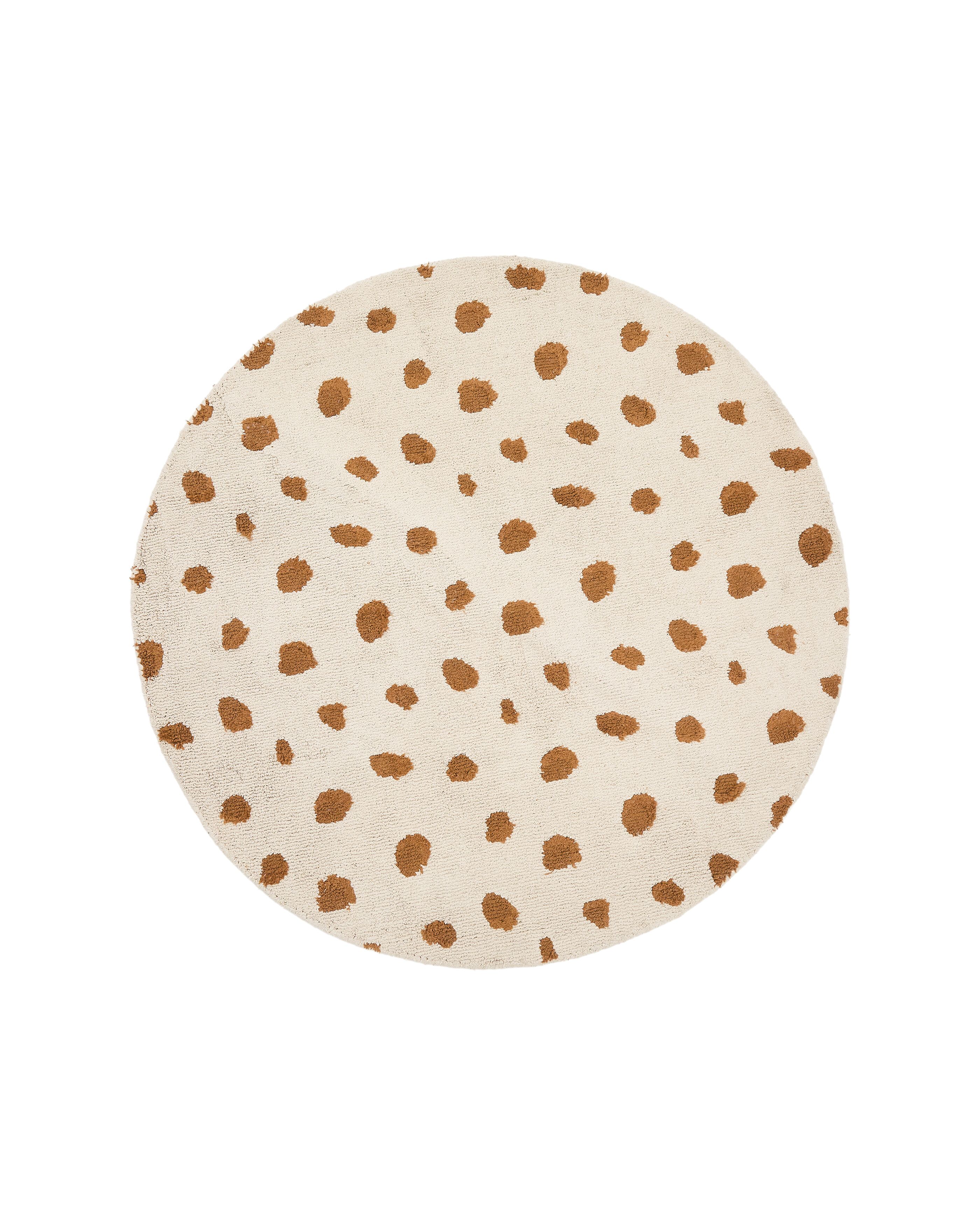 Rond Vloerkleed ‘Tandani Leopard’ van Kave Home – 100 cm voor een speelse kinderkamer