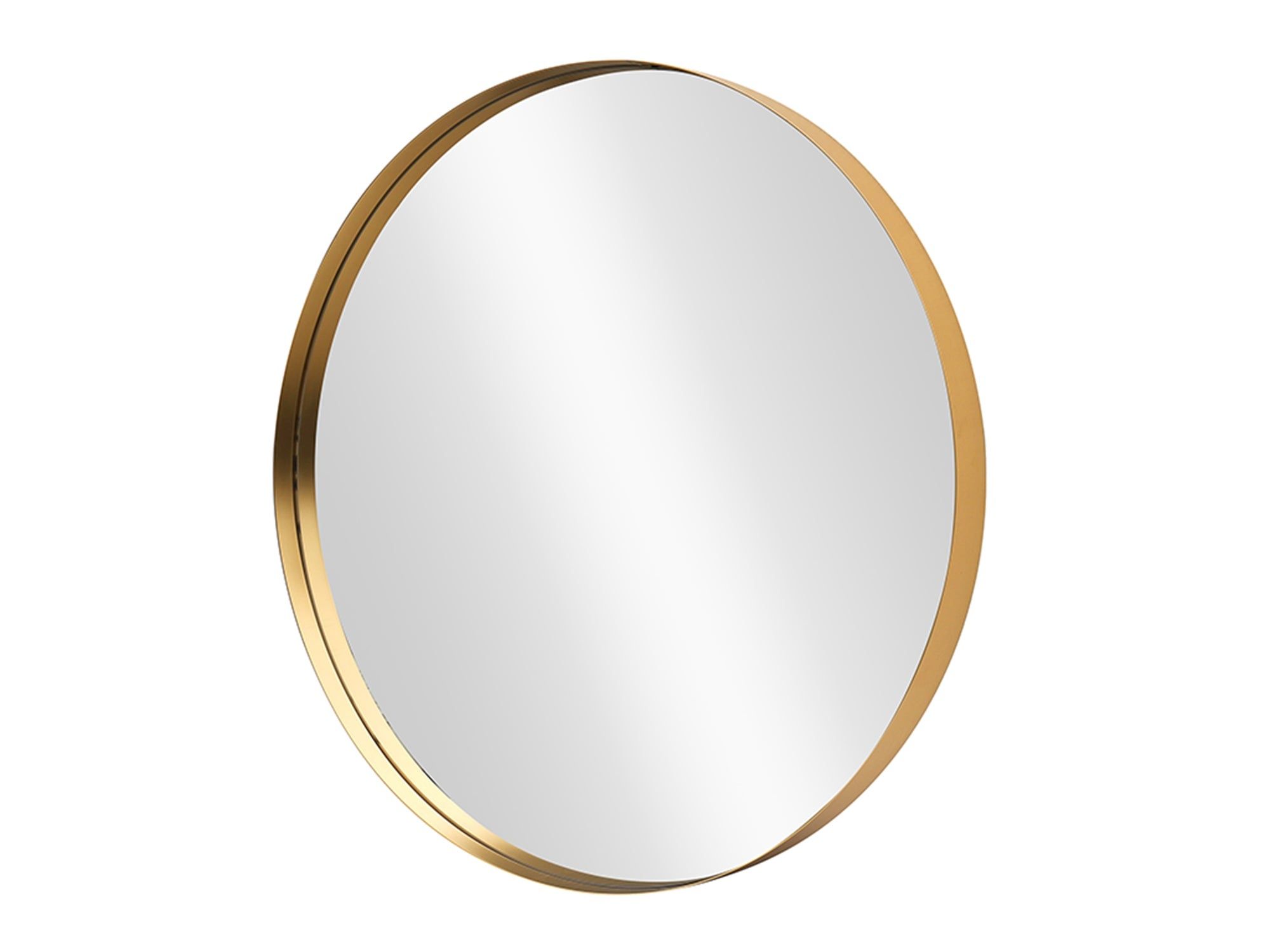 Ronde aluminiumgouden wandspiegel Portrait 60 cm – elegante reflectie voor elk interieur
